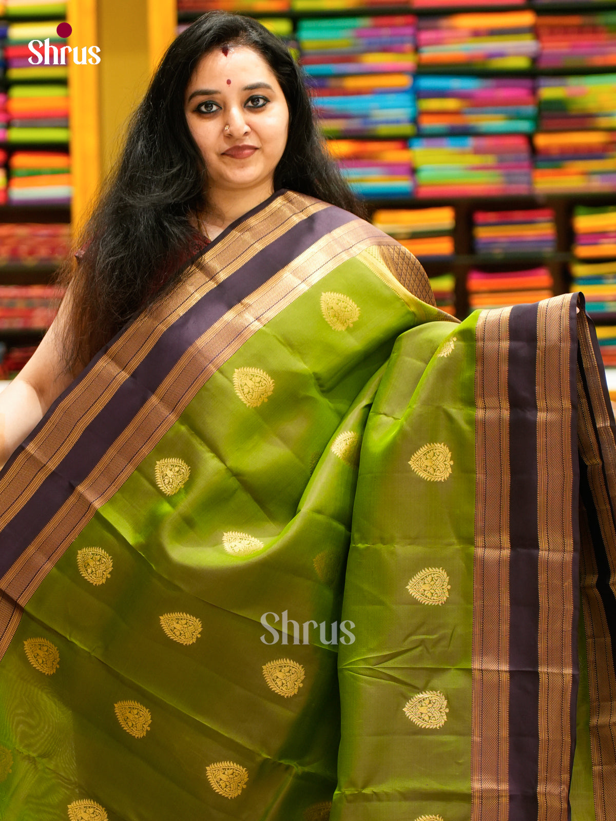 Kanchipuram-halfpure Saree - EES11063 - Shop on Shrus.com