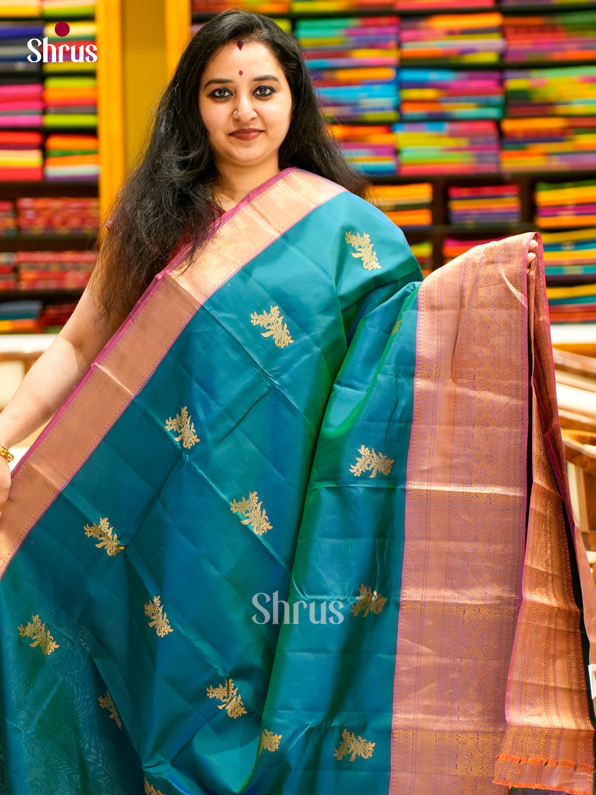 Kanchipuram-halfpure Saree - EES11065 - Shop on Shrus.com