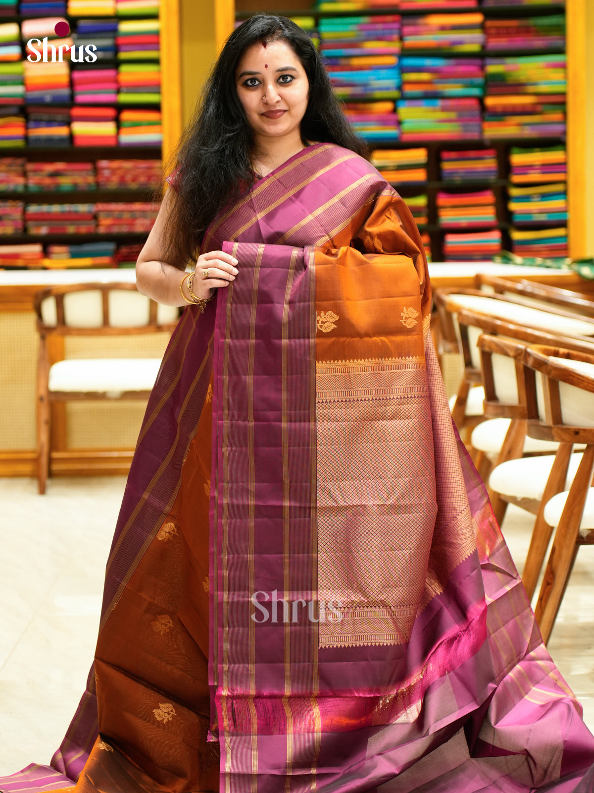 Kanchipuram-halfpure Saree - EES11068 - Shop on Shrus.com