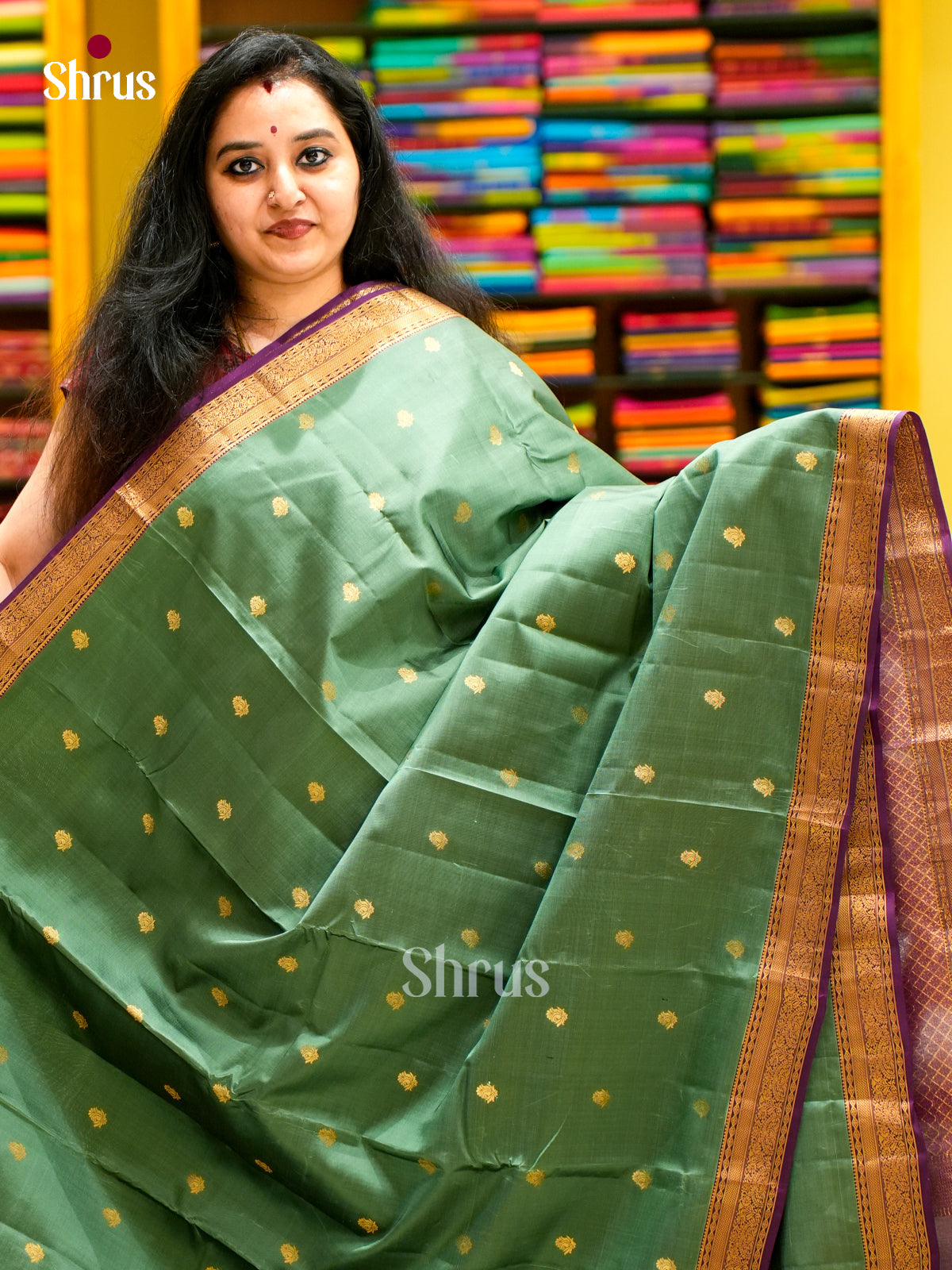 Kanchipuram-halfpure Saree - EES11071 - Shop on Shrus.com