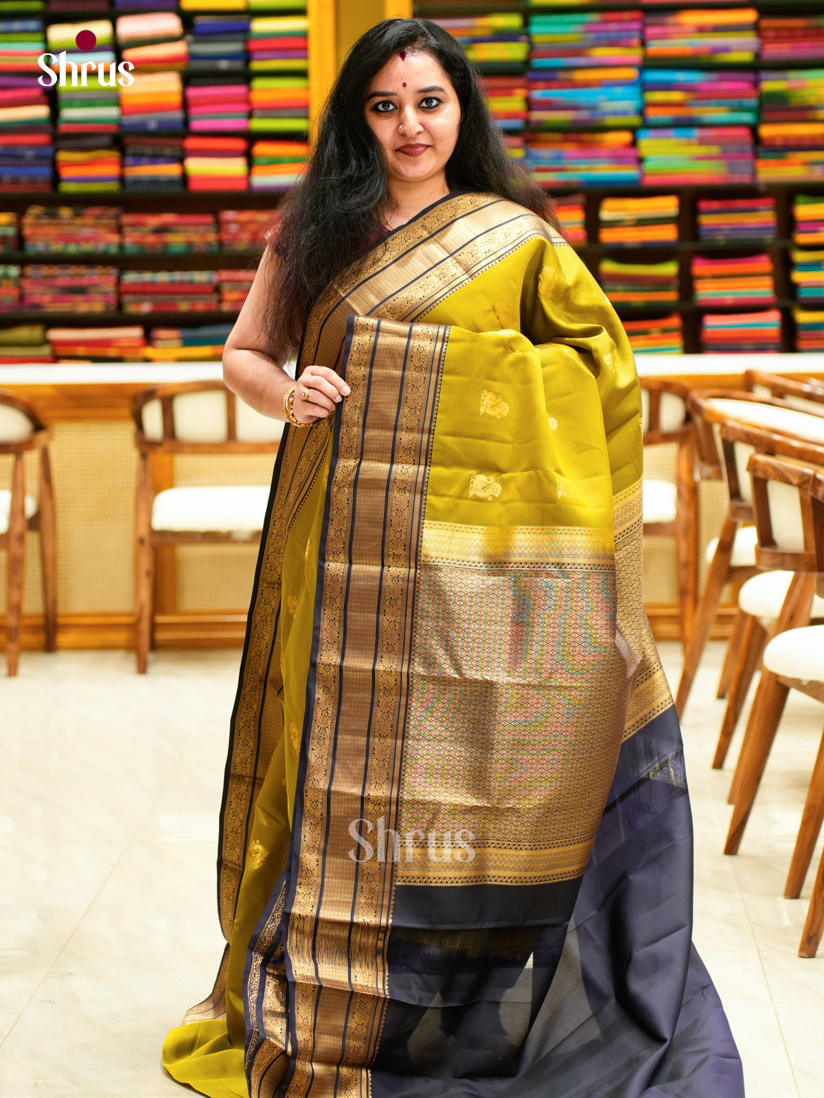 Kanchipuram-halfpure Saree - EES11074 - Shop on Shrus.com