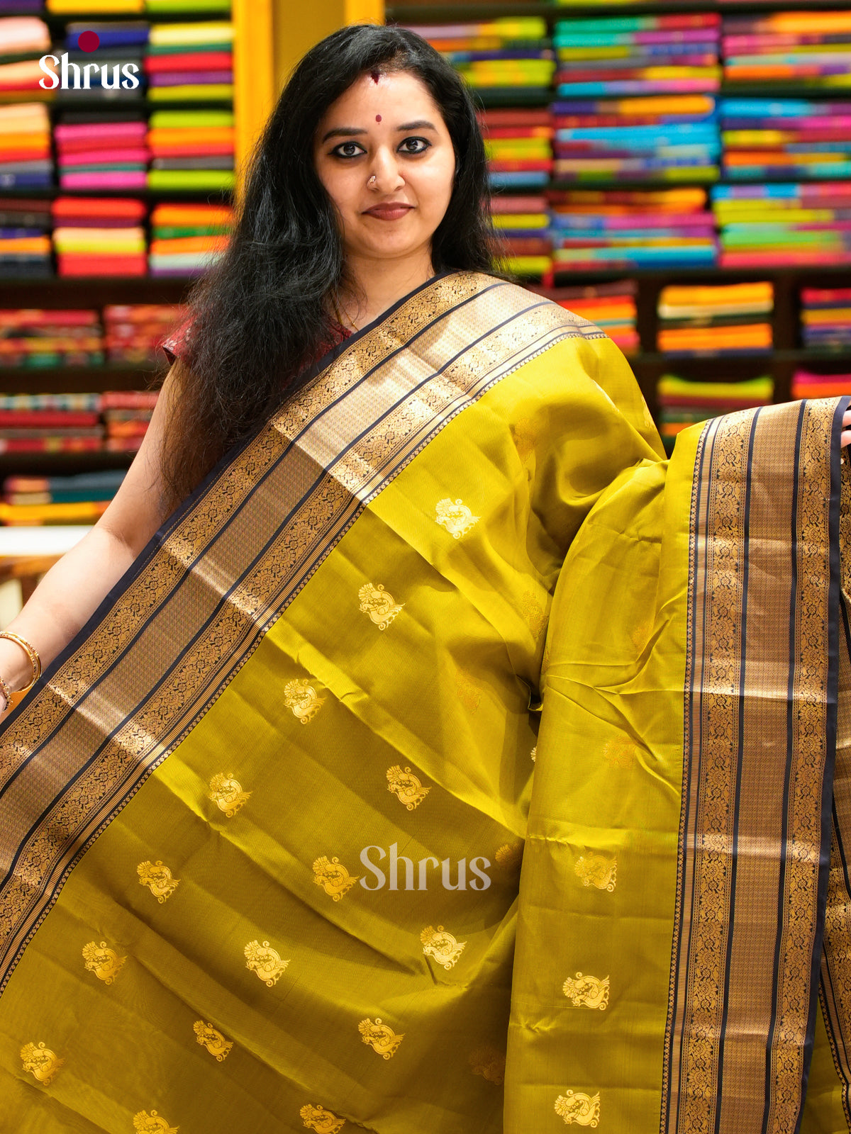 Kanchipuram-halfpure Saree - EES11074 - Shop on Shrus.com