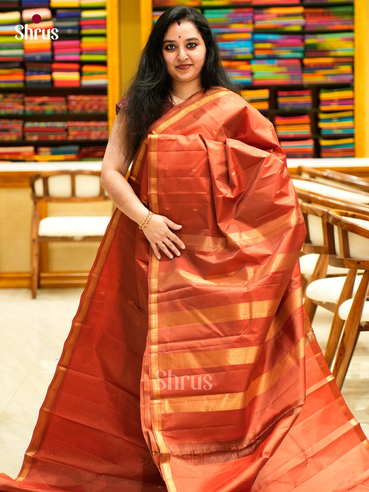 Kanchipuram silk Saree - EES11252 - Shop on Shrus.com