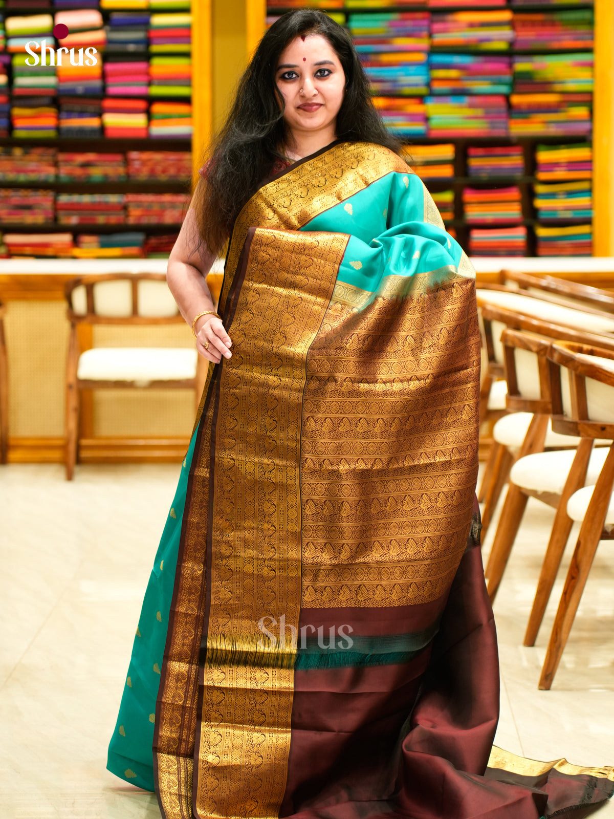 Kanchipuram-halfpure Saree - EES11265 - Shop on Shrus.com
