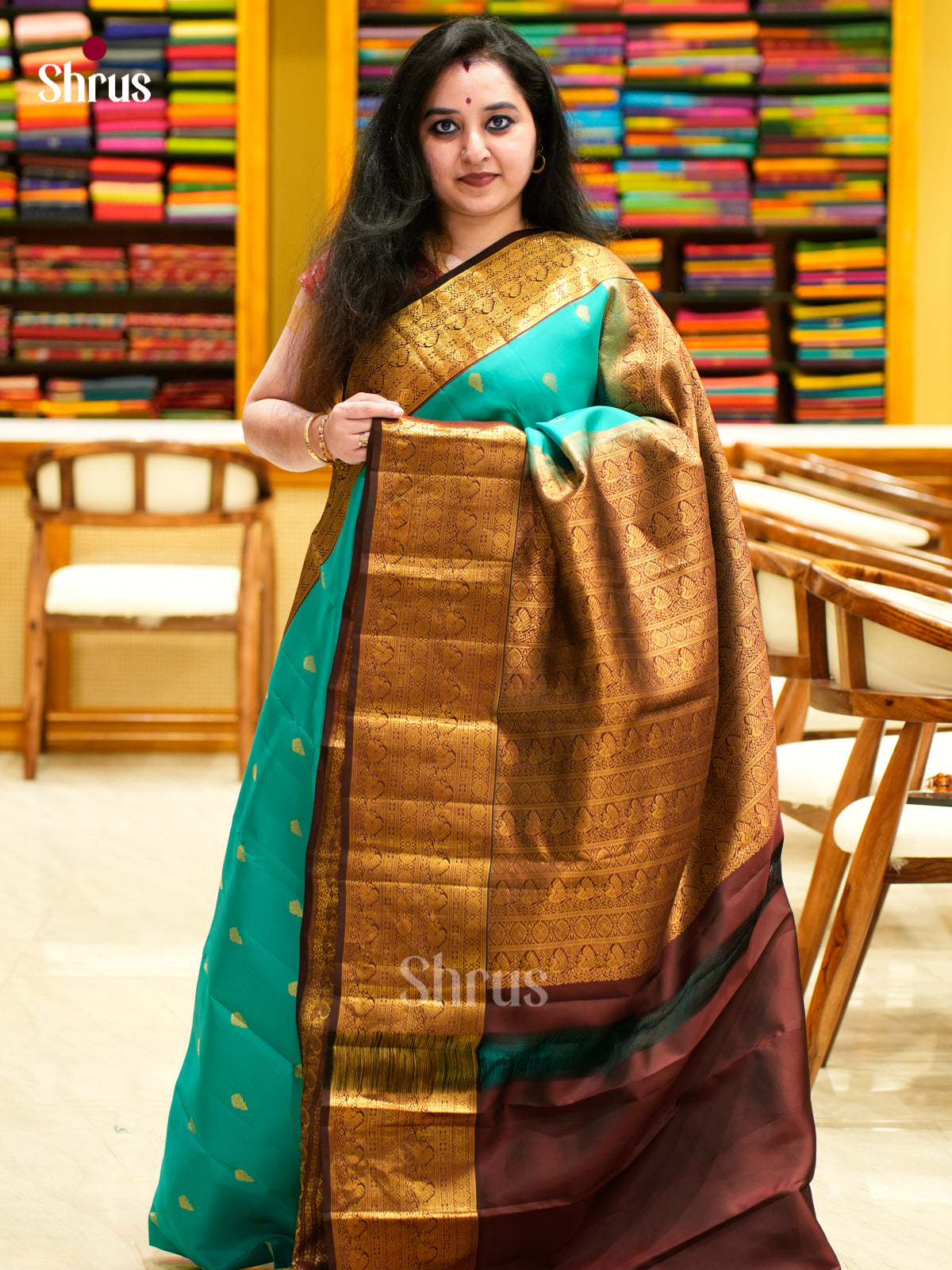 Kanchipuram-halfpure Saree - EES11266 - Shop on Shrus.com