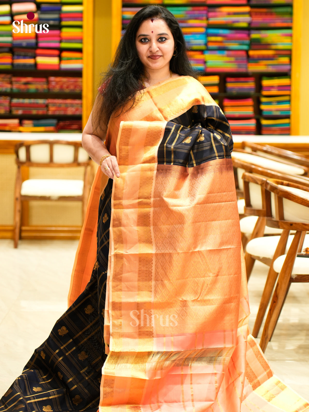 Kanchipuram-halfpure Saree - EES11274 - Shop on Shrus.com