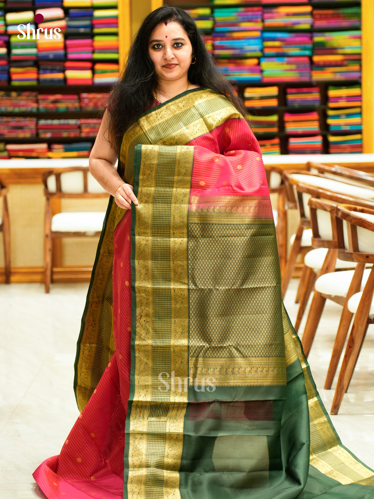 Kanchipuram-halfpure Saree - EES11275 - Shop on Shrus.com