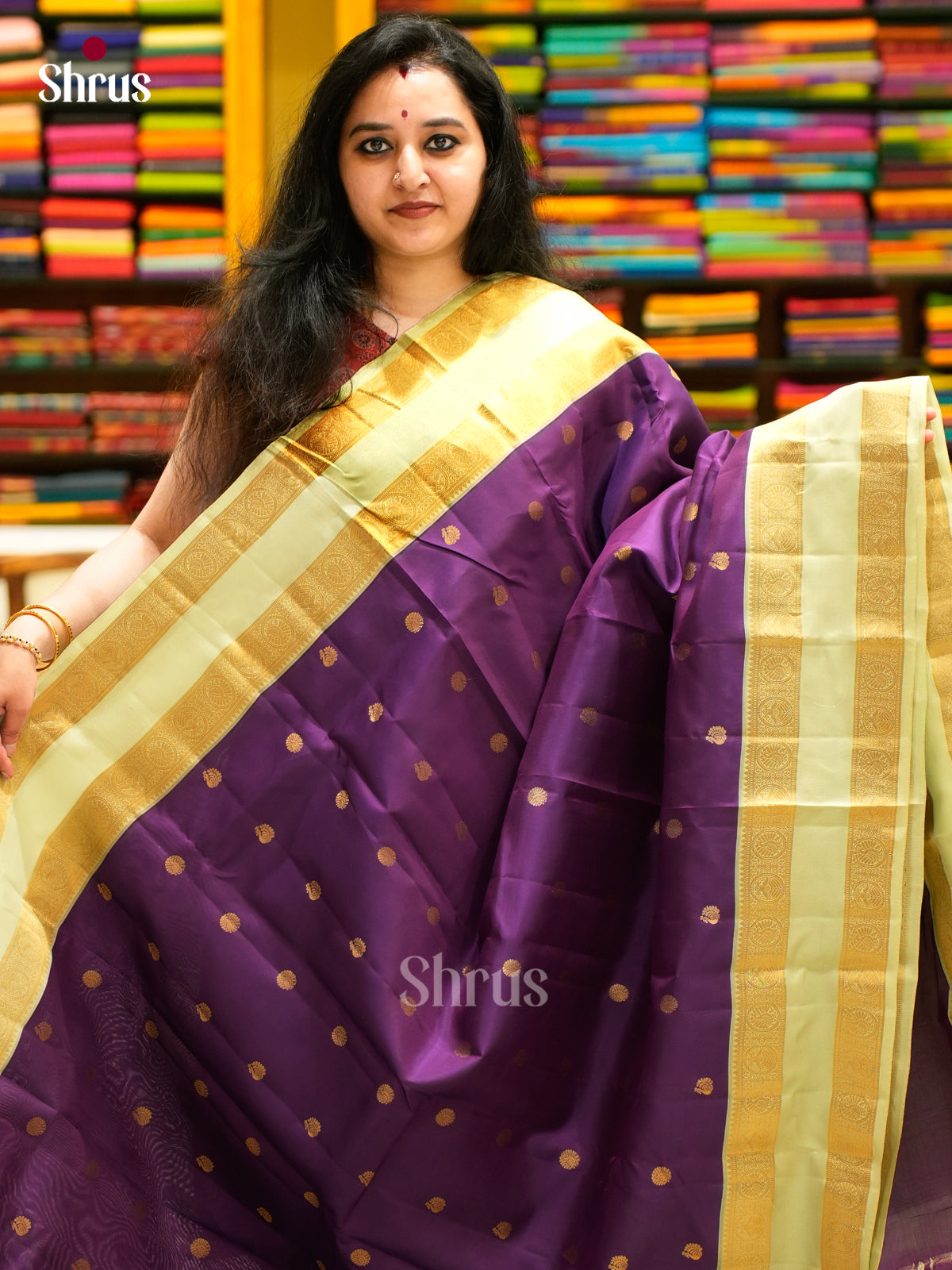 Kanchipuram-halfpure Saree - EES11276 - Shop on Shrus.com