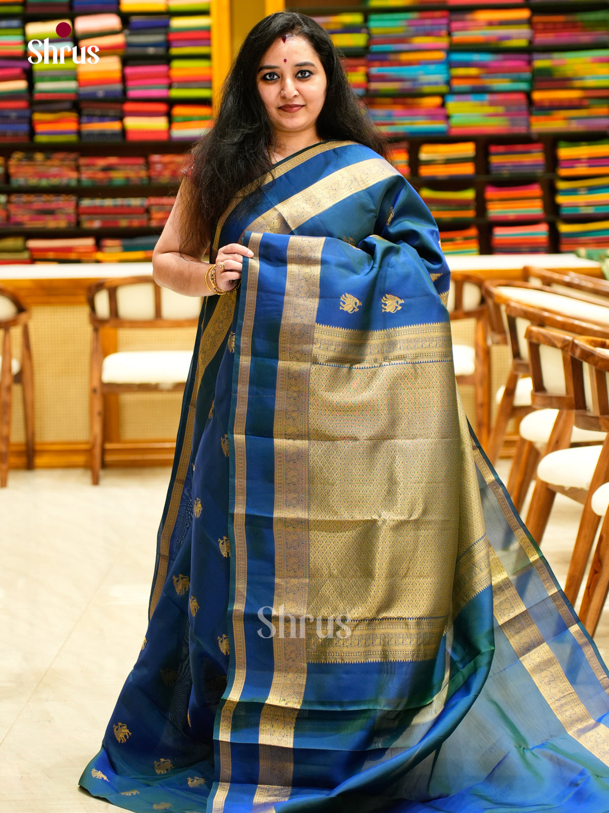 Kanchipuram-halfpure Saree - EES11278 - Shop on Shrus.com