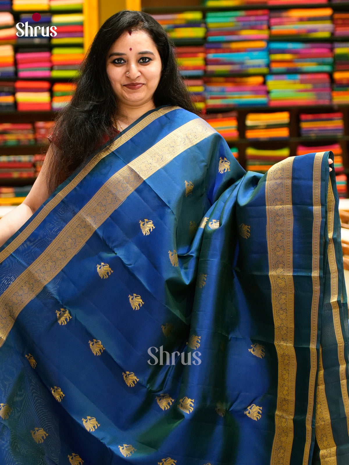 Kanchipuram-halfpure Saree - EES11278 - Shop on Shrus.com