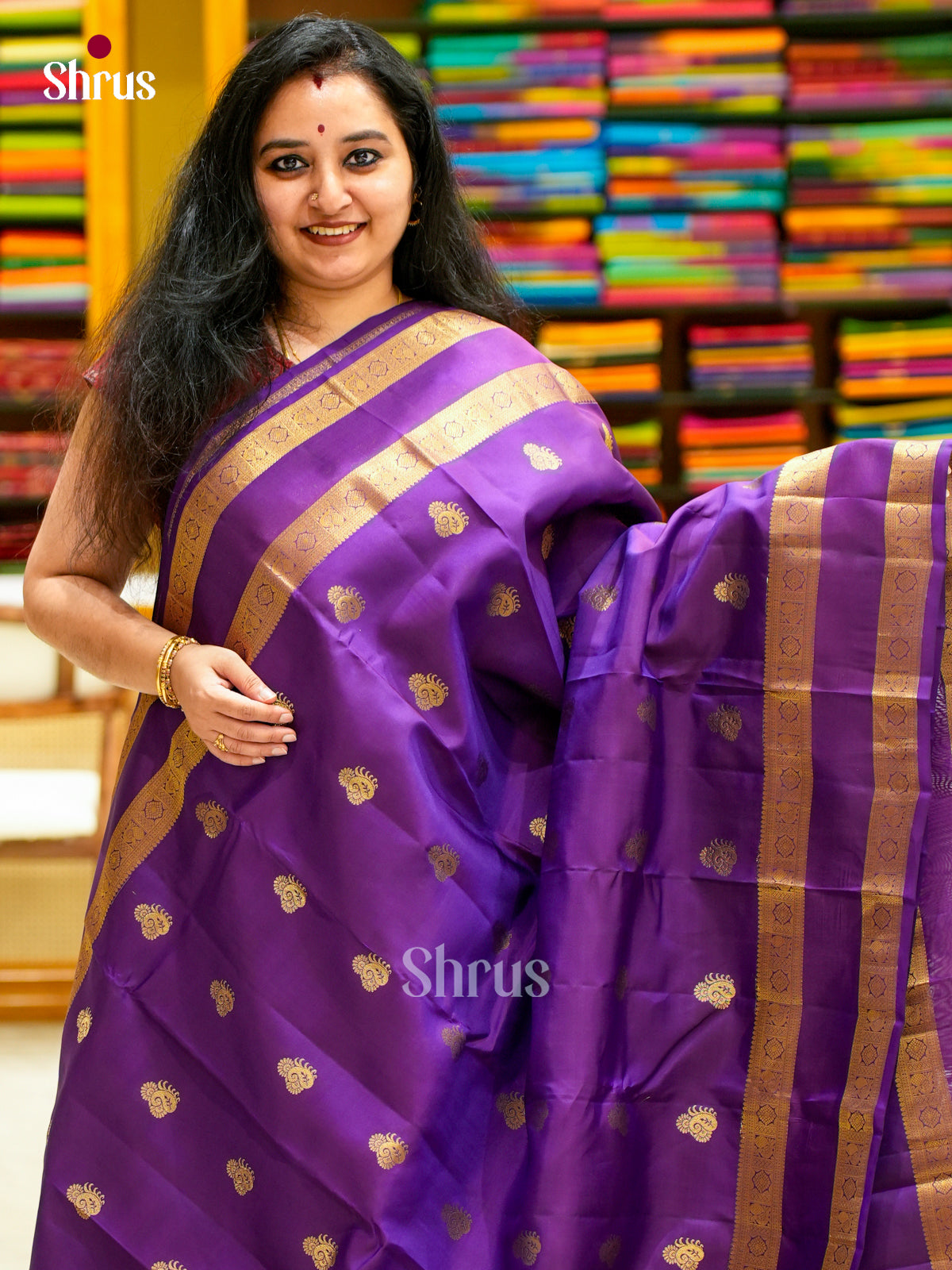 Kanchipuram-halfpure Saree - EES11281 - Shop on Shrus.com
