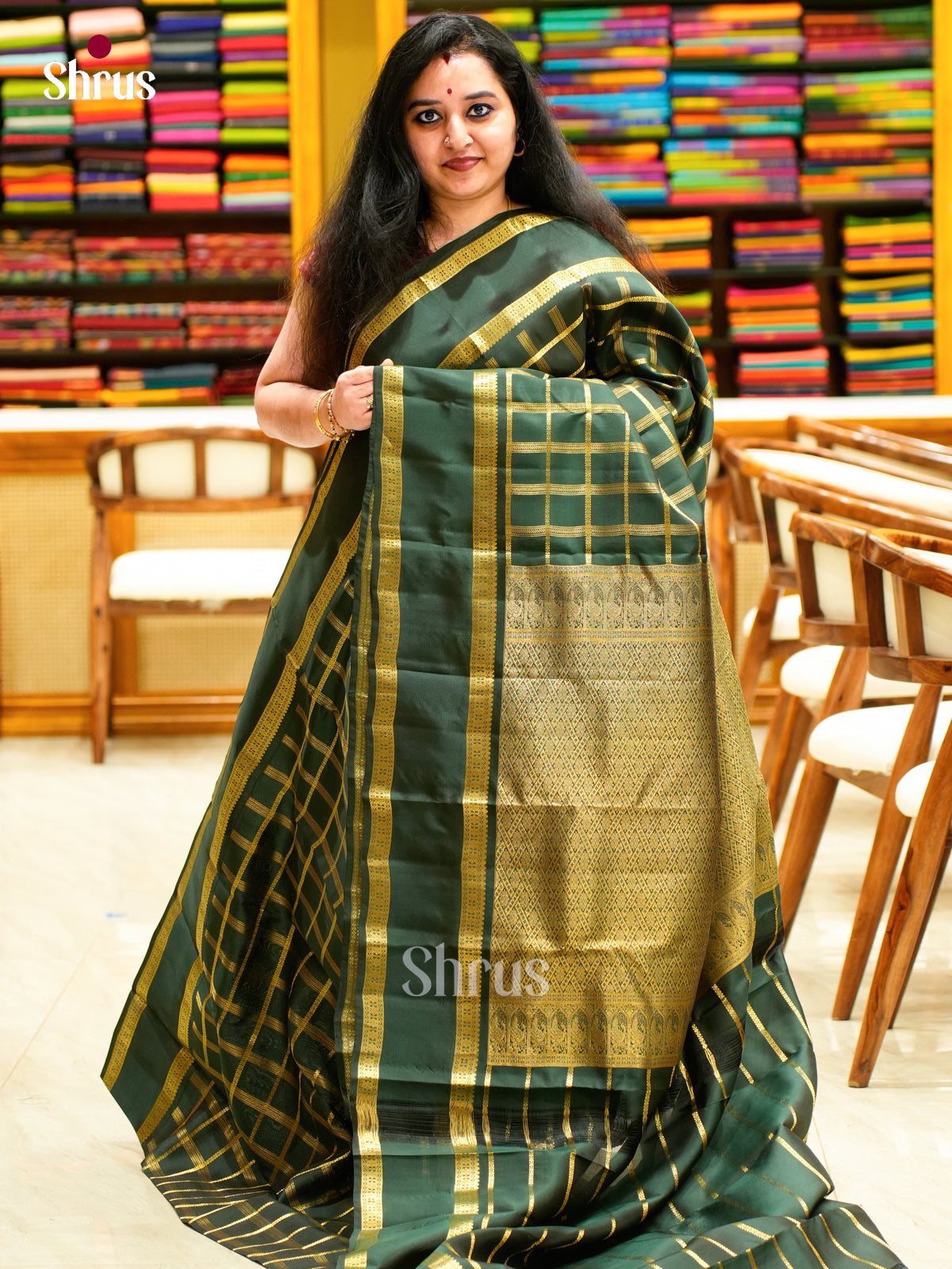 Kanchipuram-halfpure Saree - EES11282 - Shop on Shrus.com