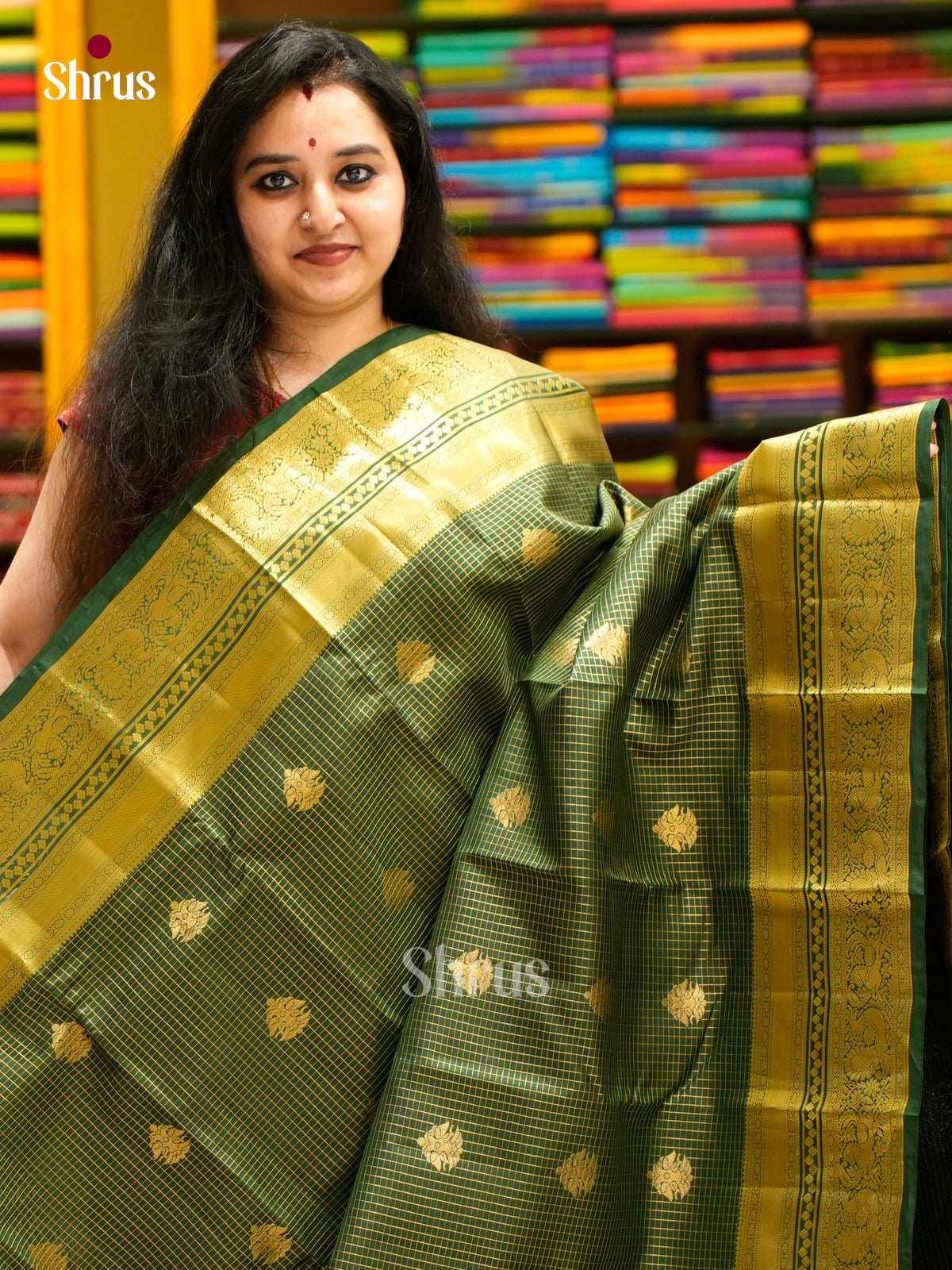 Kanchipuram-halfpure Saree - EES11284 - Shop on Shrus.com