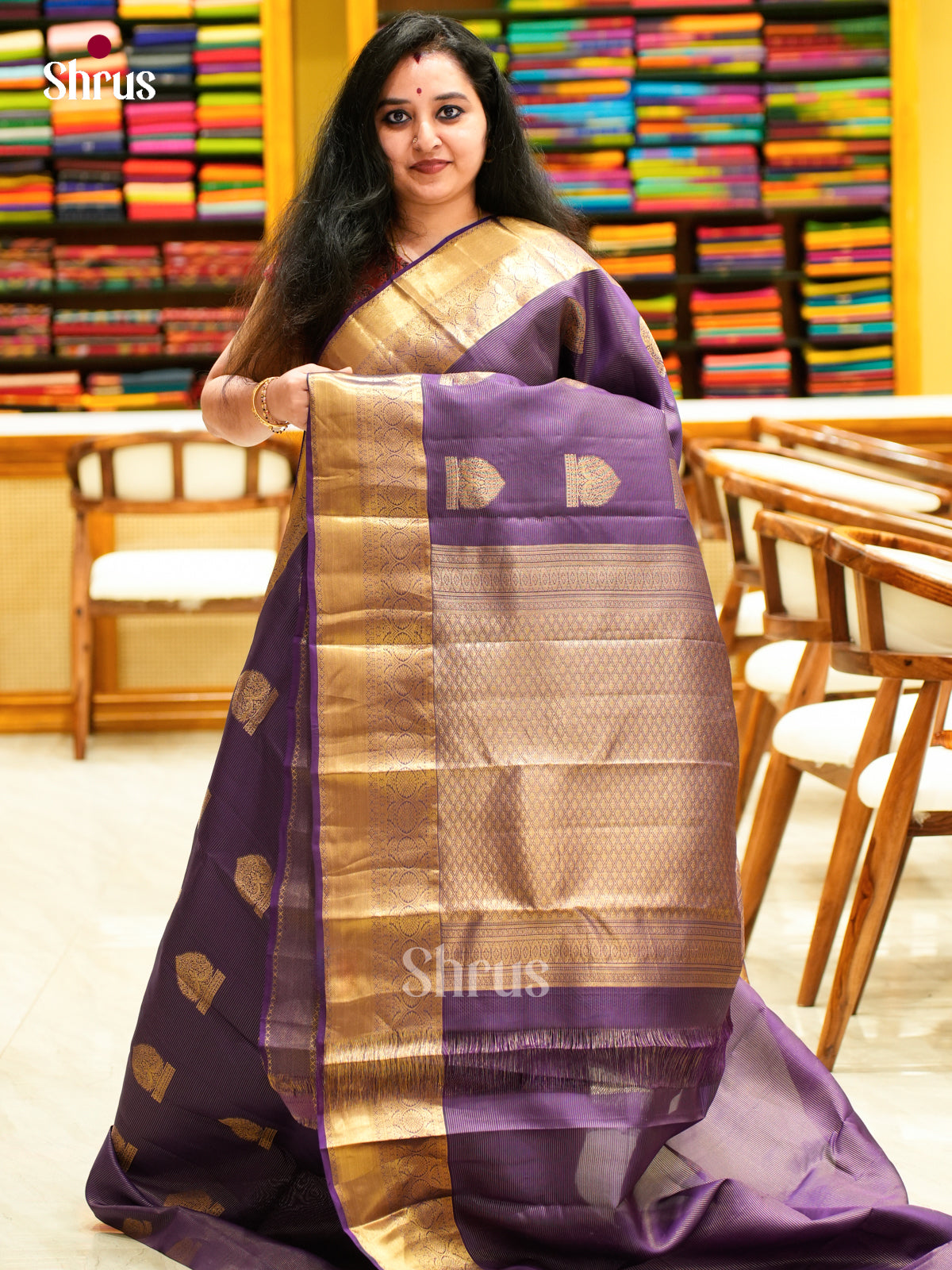 Kanchipuram-halfpure Saree - EES11285 - Shop on Shrus.com