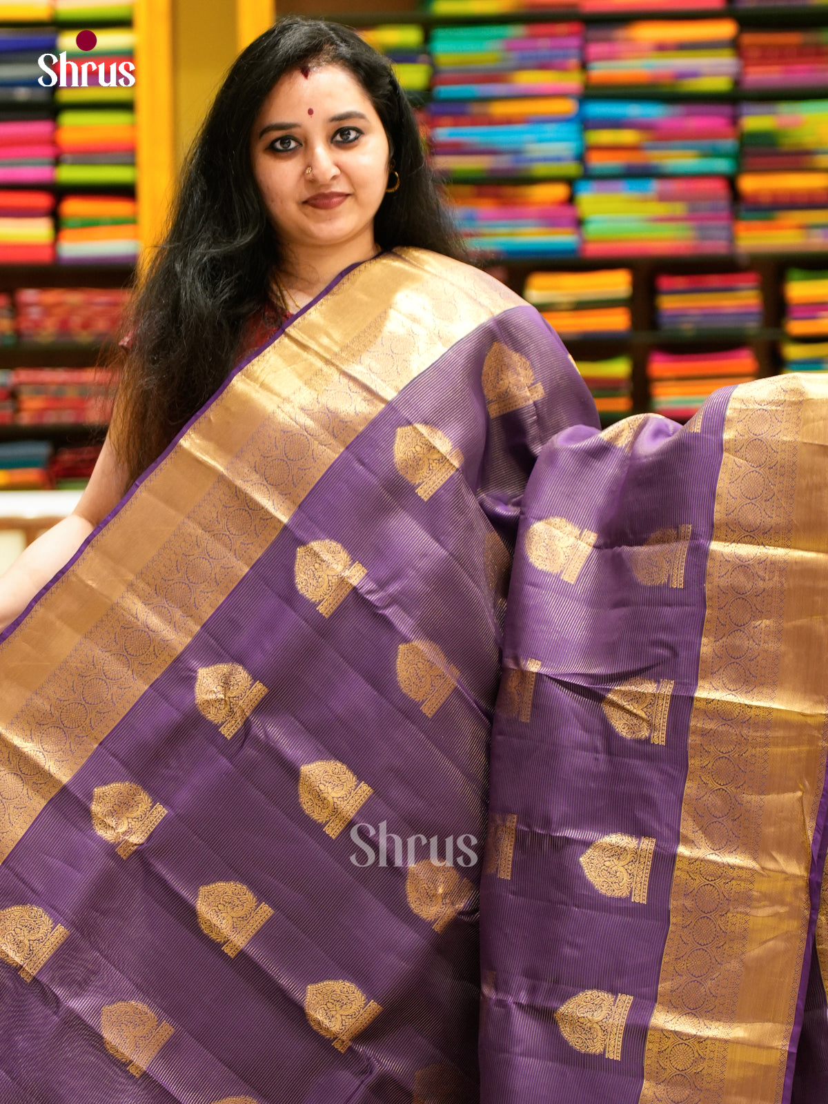 Kanchipuram-halfpure Saree - EES11285 - Shop on Shrus.com