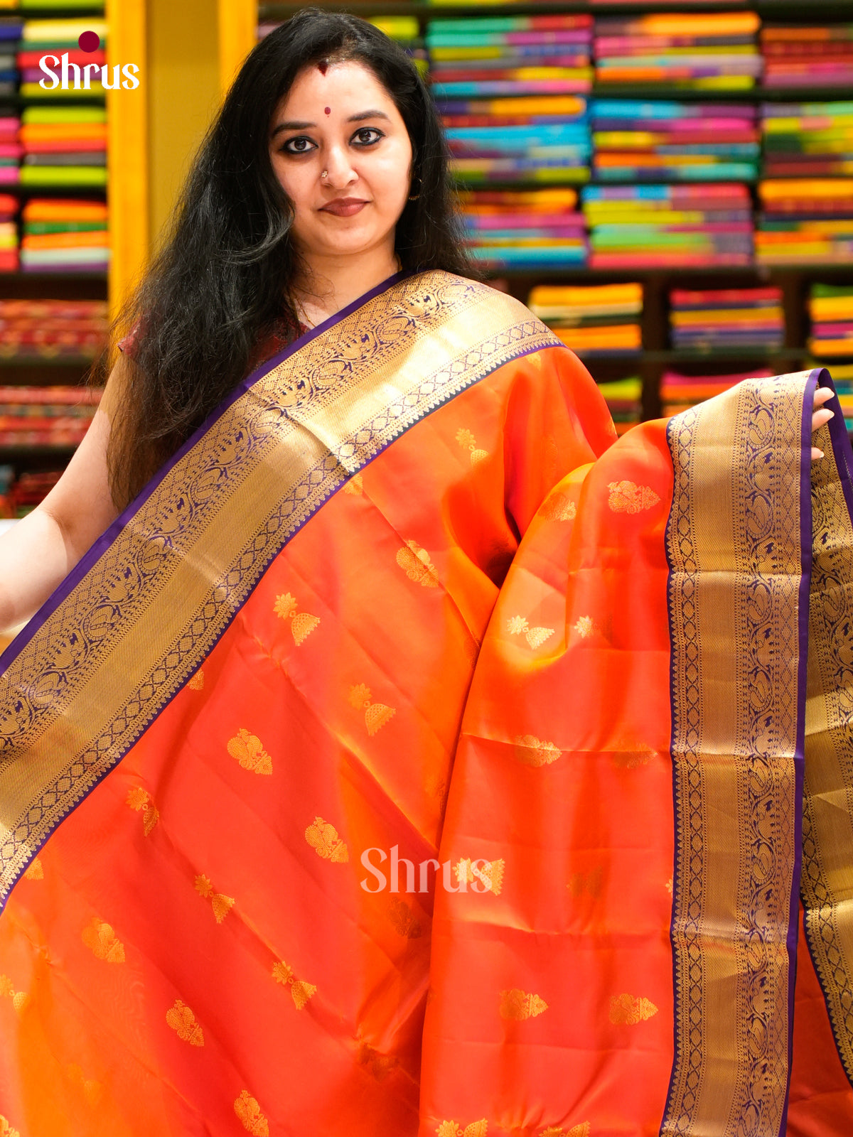 Kanchipuram-halfpure Saree - EES11291 - Shop on Shrus.com