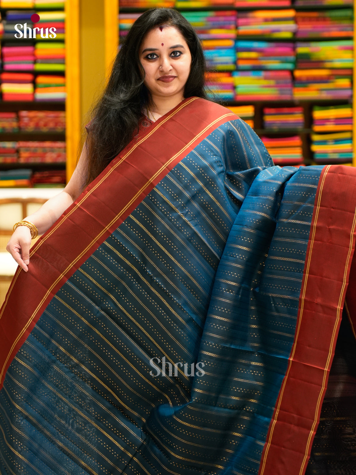 Kanchipuram-halfpure Saree - EES11296 - Shop on Shrus.com