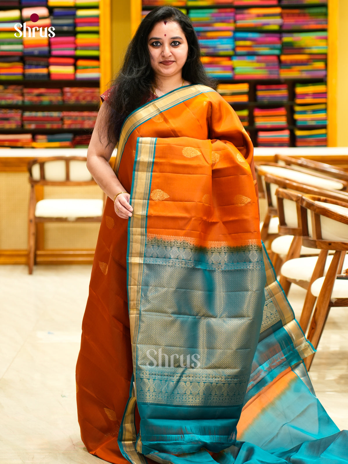 Kanchipuram-halfpure Saree - EES11303 - Shop on Shrus.com