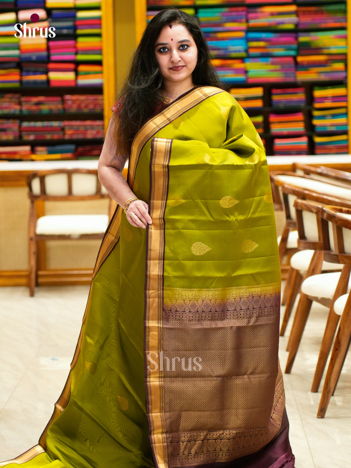 Kanchipuram-halfpure Saree - EES11304 - Shop on Shrus.com