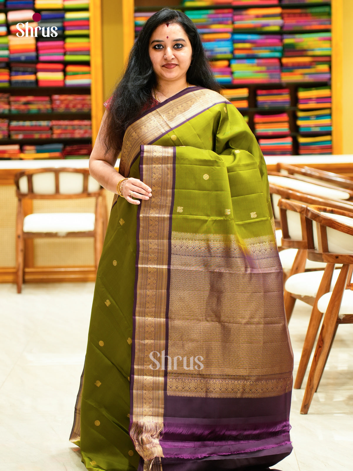 Kanchipuram-halfpure Saree - EES11306 - Shop on Shrus.com