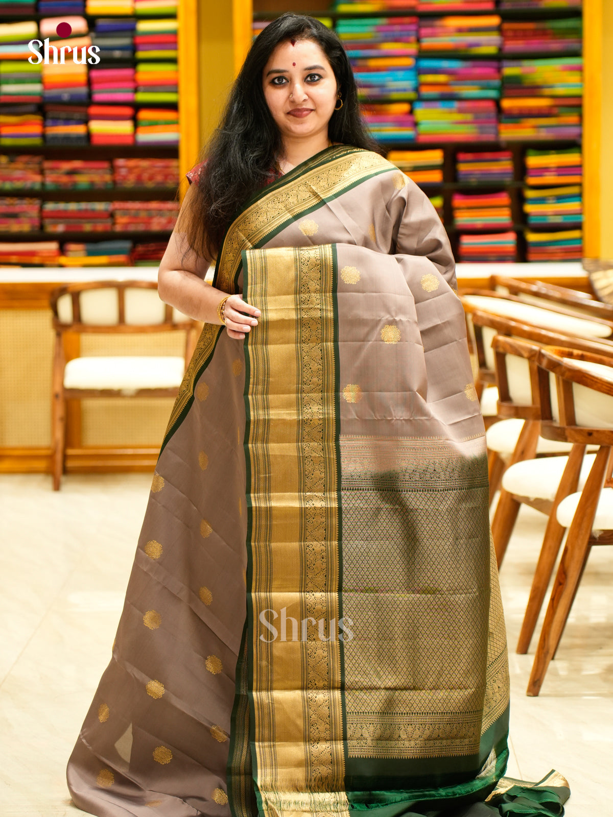 Kanchipuram-halfpure Saree - EES11308 - Shop on Shrus.com