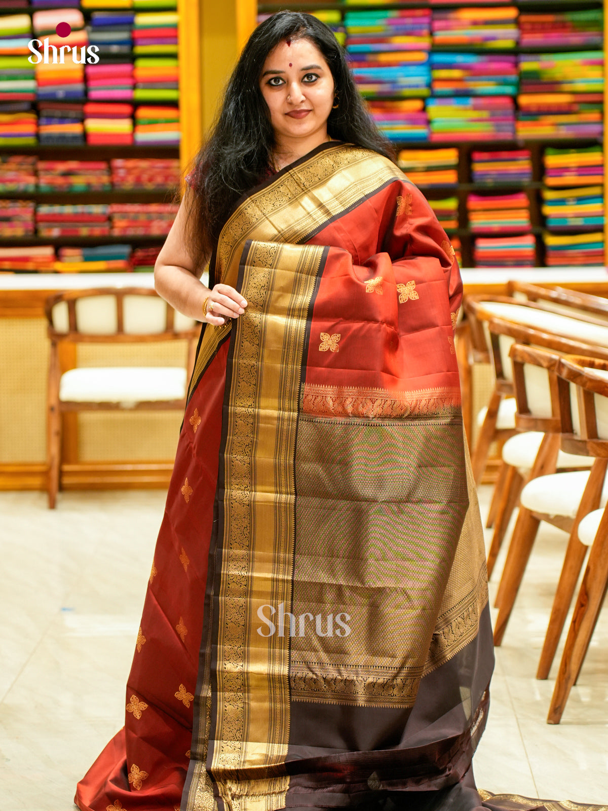 Kanchipuram-halfpure Saree - EES11309 - Shop on Shrus.com