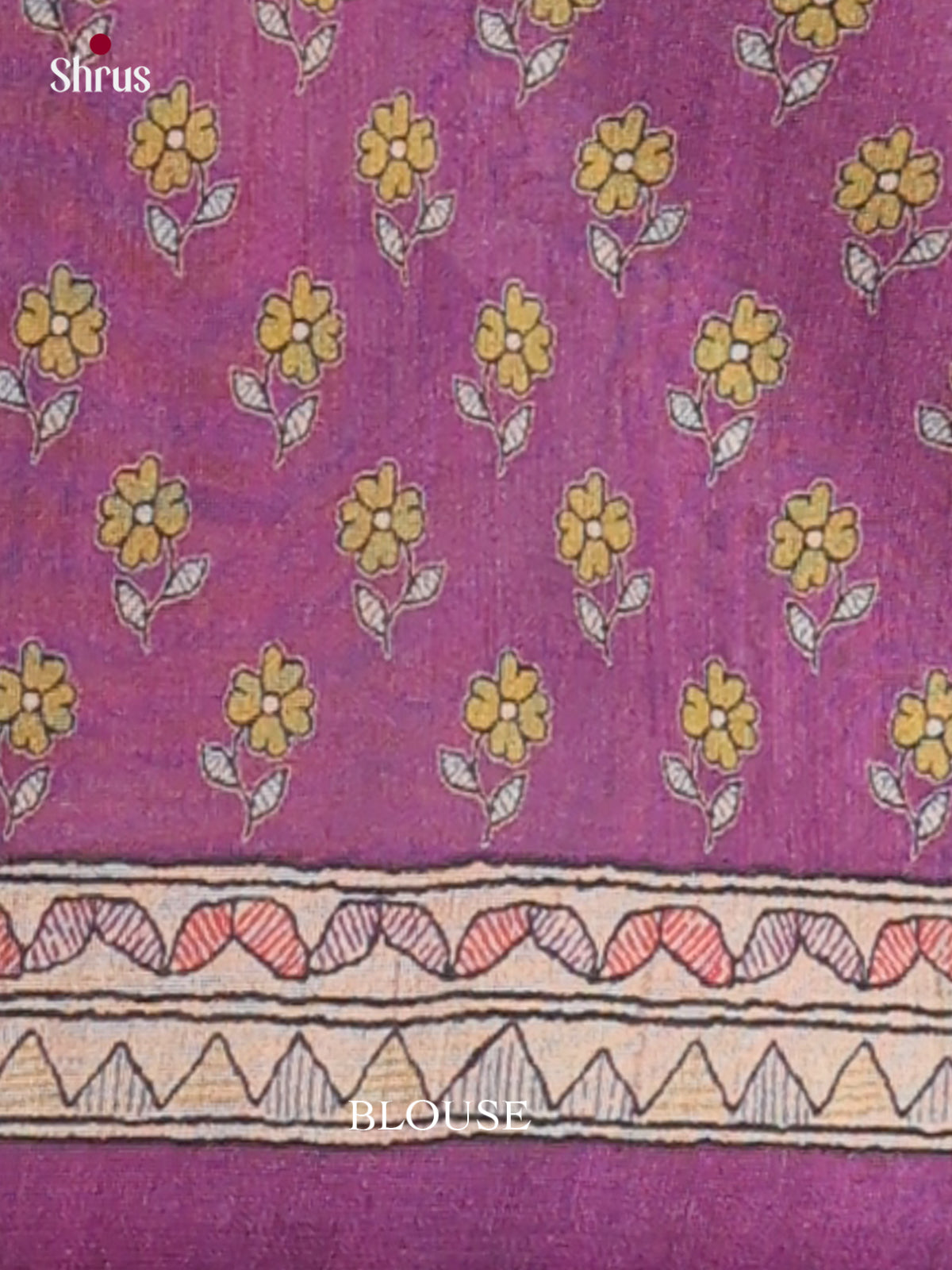 Printed Madhubani Saree - EES12001 - Shop on Shrus.com