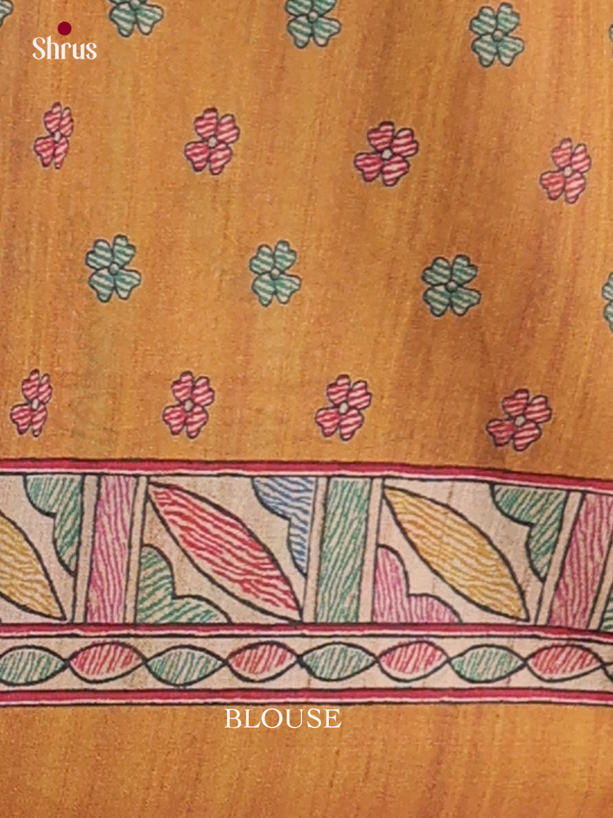 Printed Madhubani Saree - EES12004 - Shop on Shrus.com