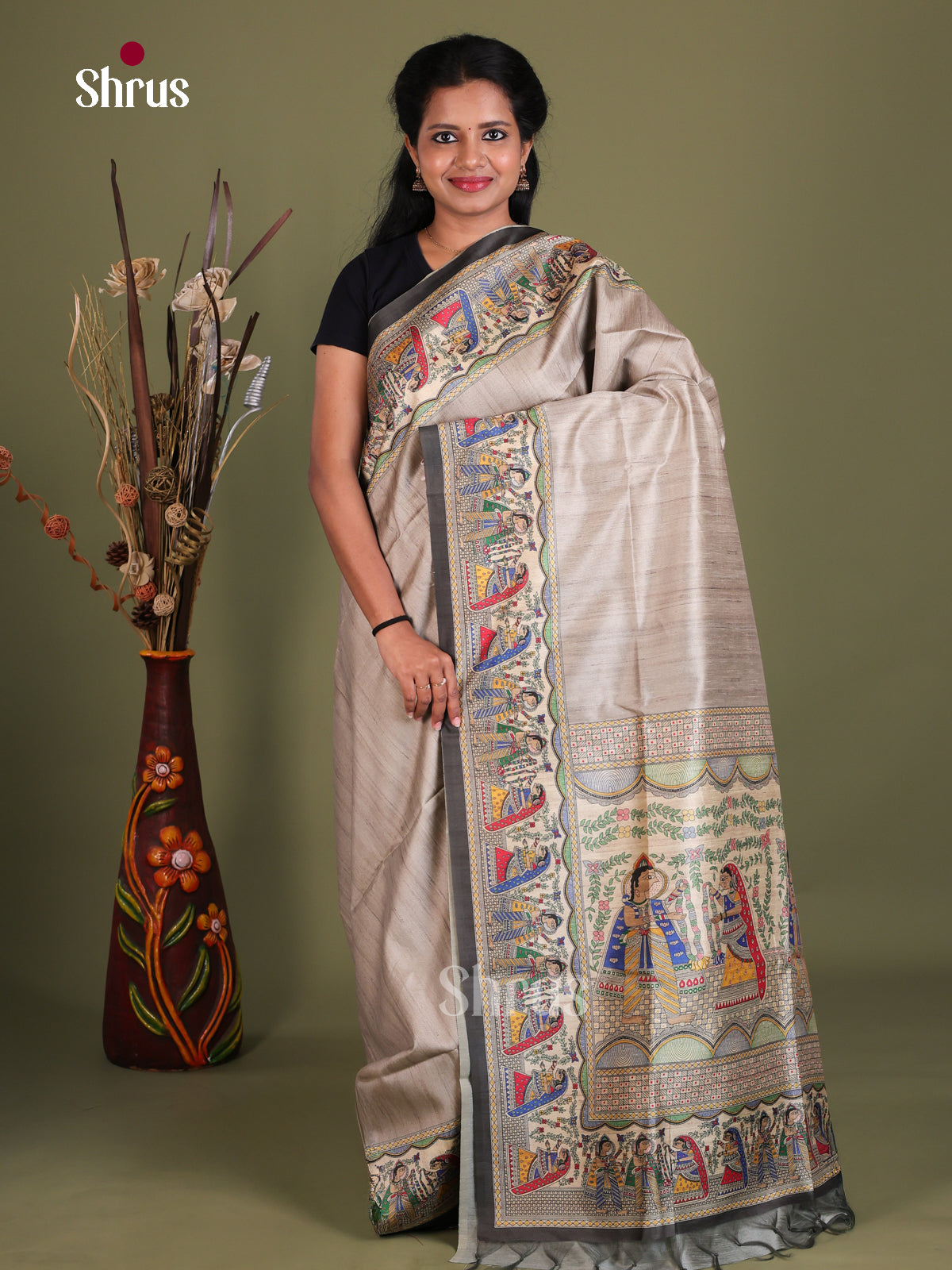 Printed Madhubani Saree - EES12011