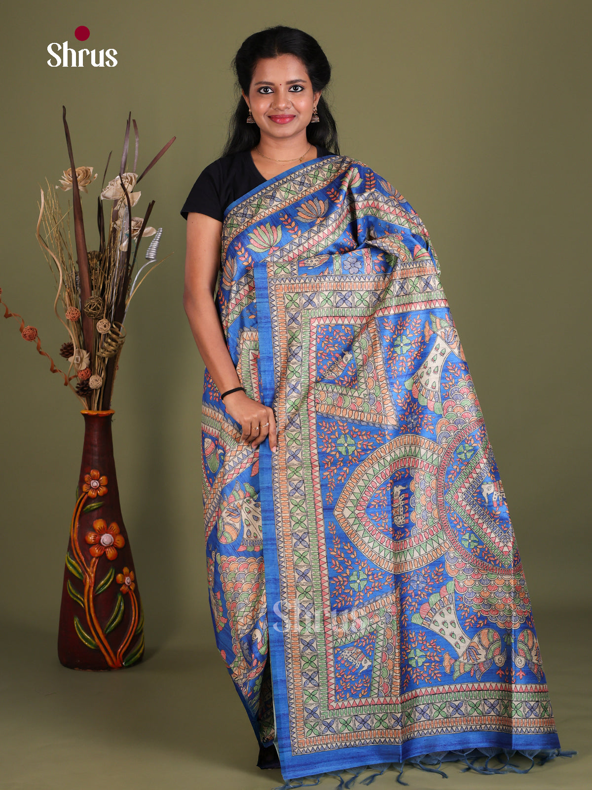 Printed Madhubani Saree - EES12038