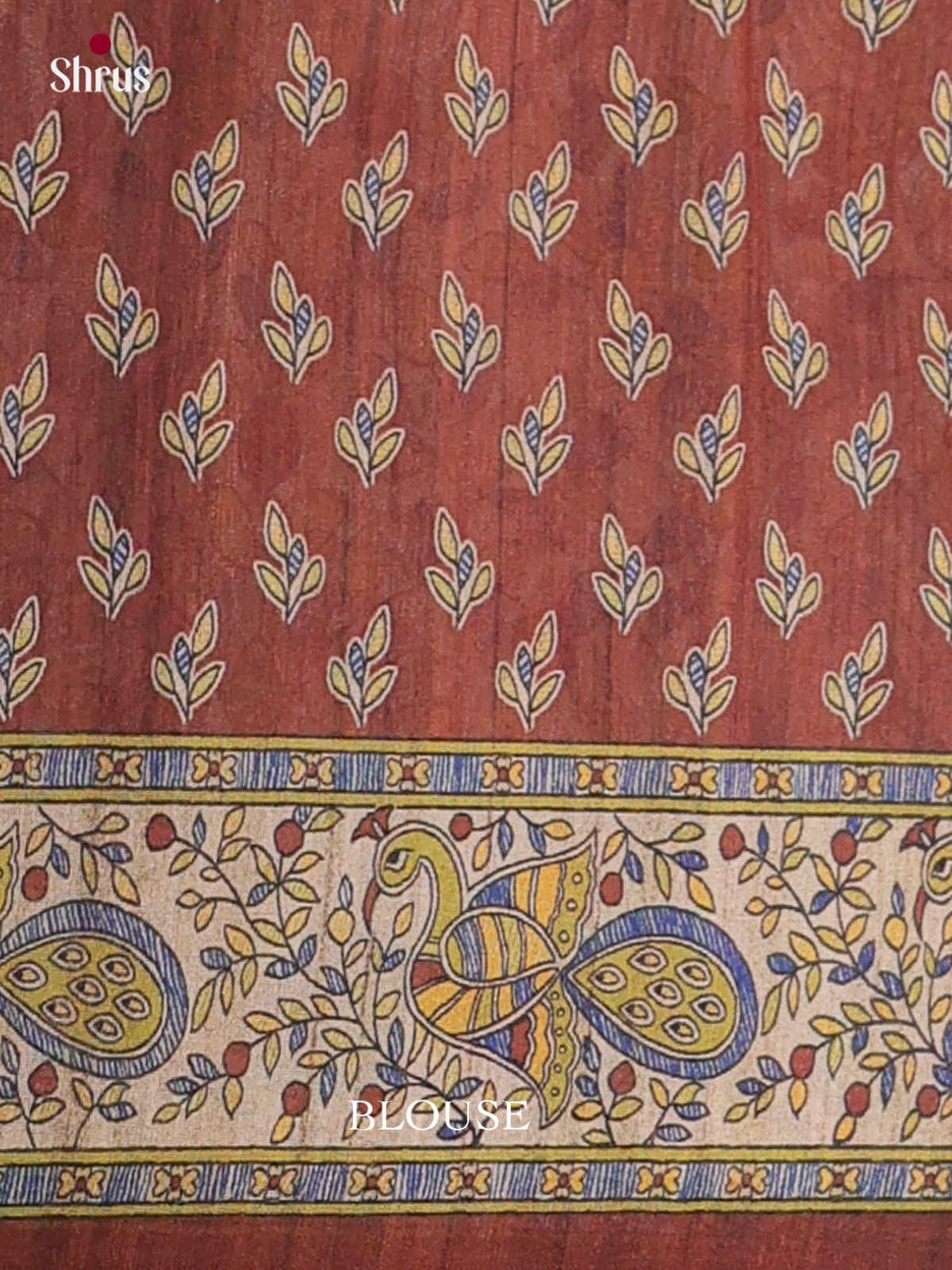Printed Madhubani Saree - EES12048 - Shop on Shrus.com