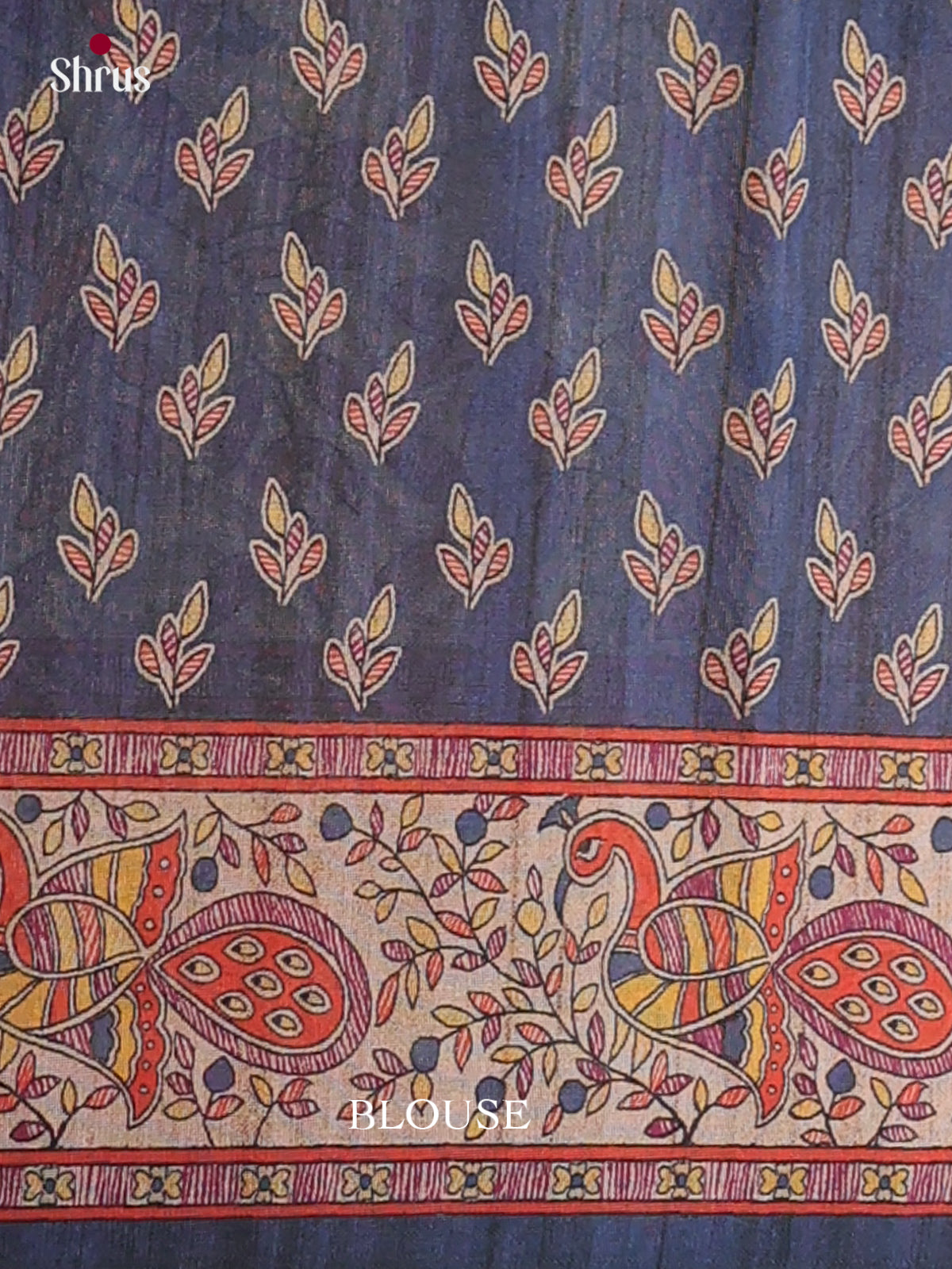Printed Madhubani Saree - EES12049 - Shop on Shrus.com