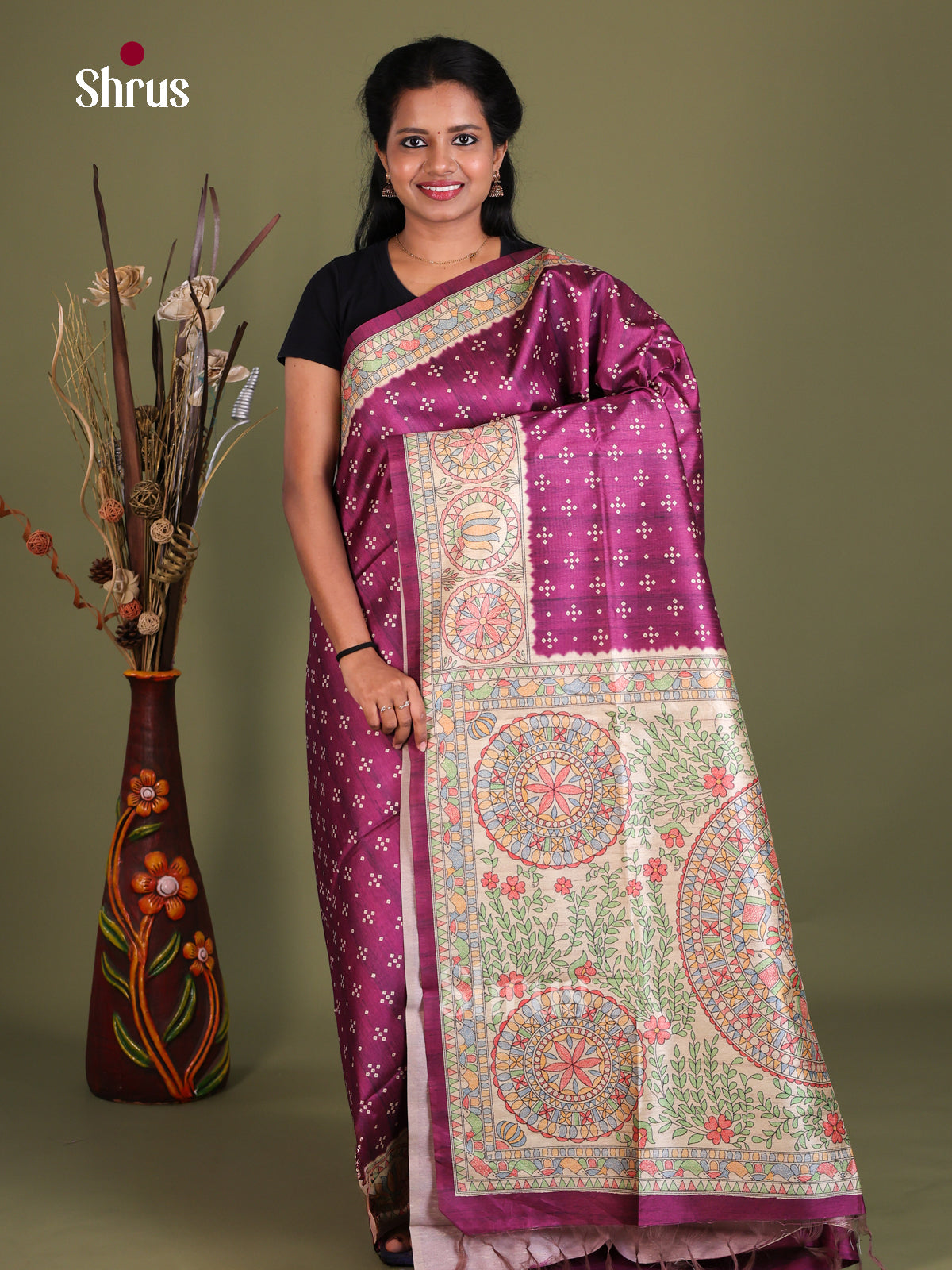 Printed Madhubani Saree - EES12059