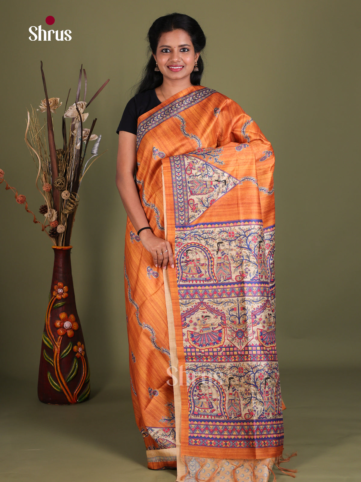Printed Madhubani Saree - EES12084