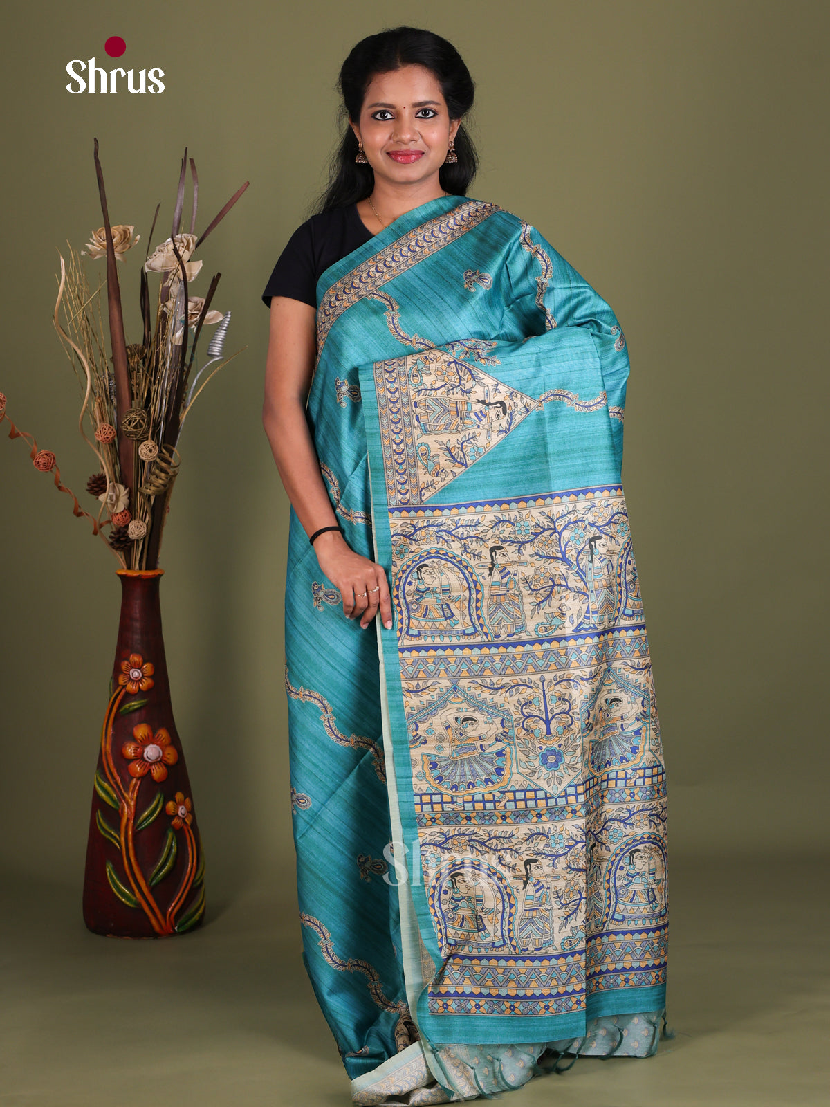 Printed Madhubani Saree - EES12085