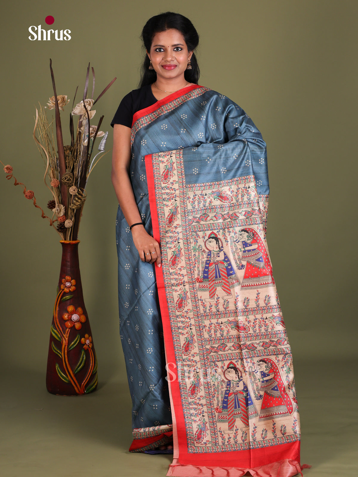 Printed Madhubani Saree - EES12089