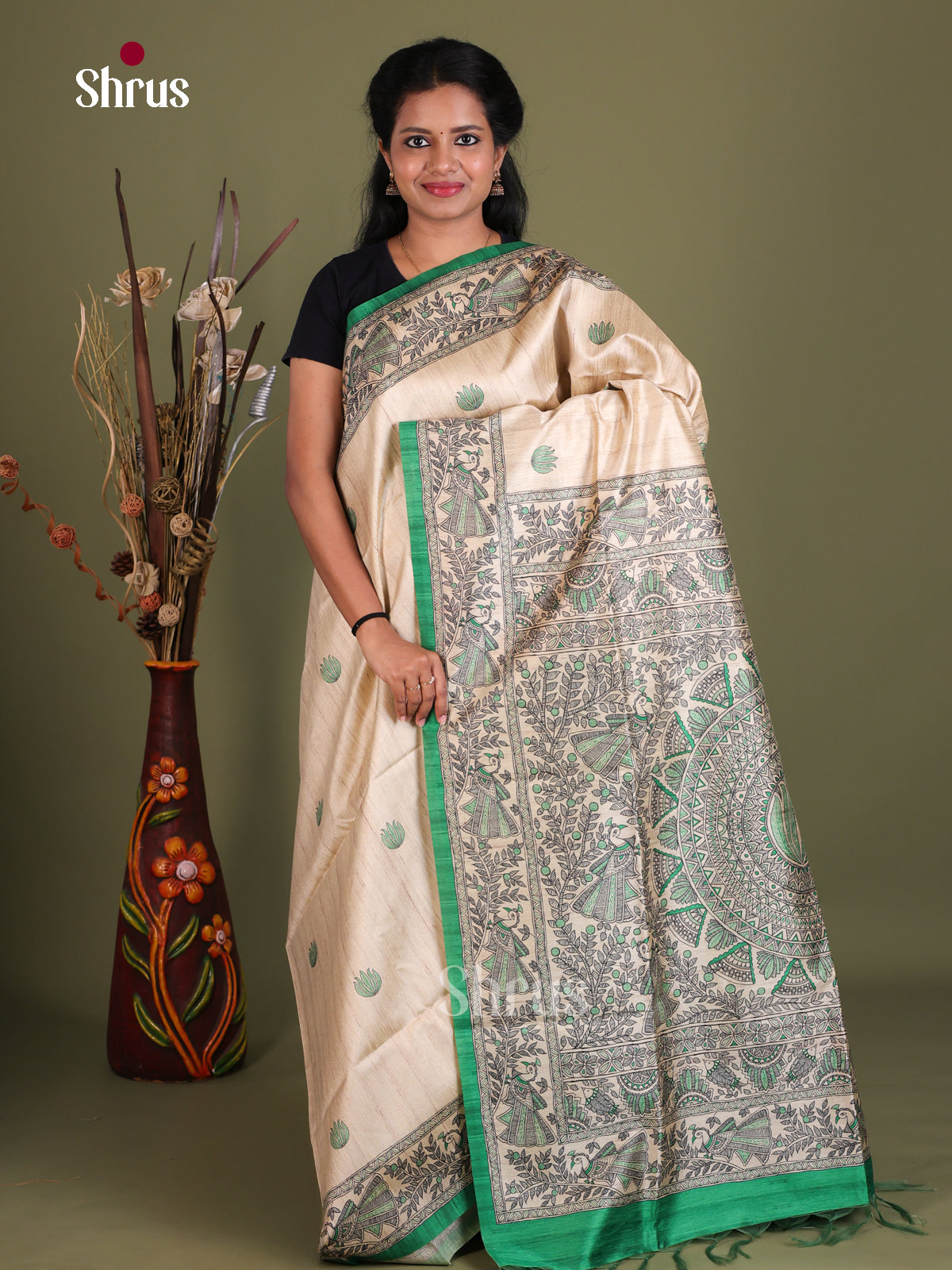 Printed Madhubani Saree - EES12091