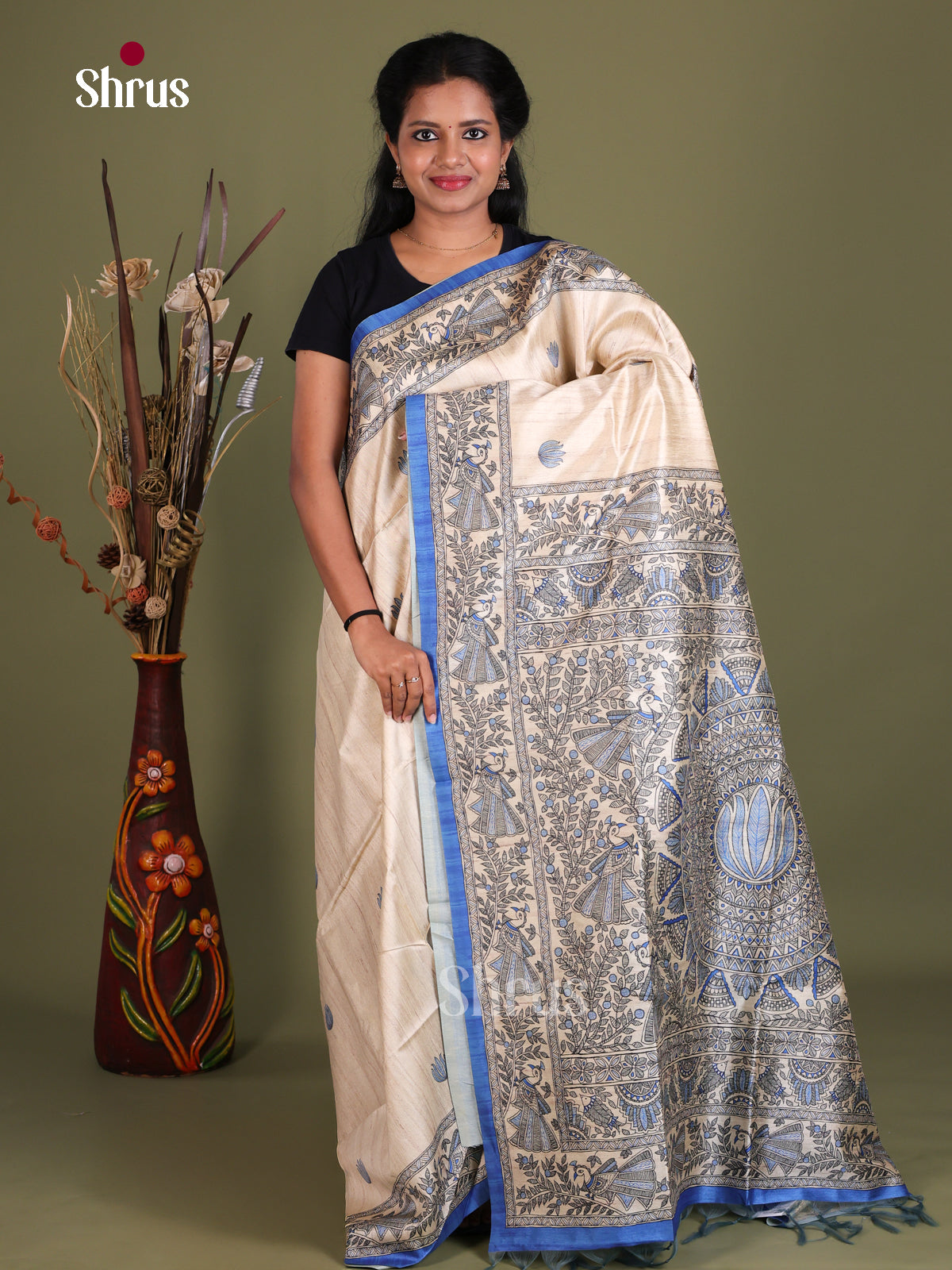 Printed Madhubani Saree - EES12092