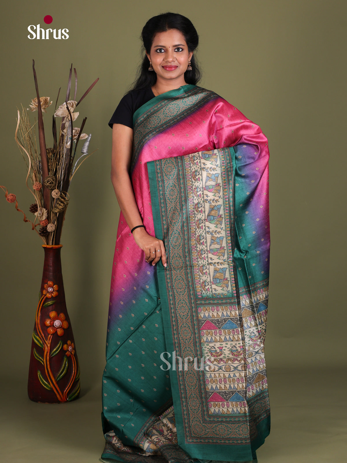 Printed Madhubani Saree - EES12099