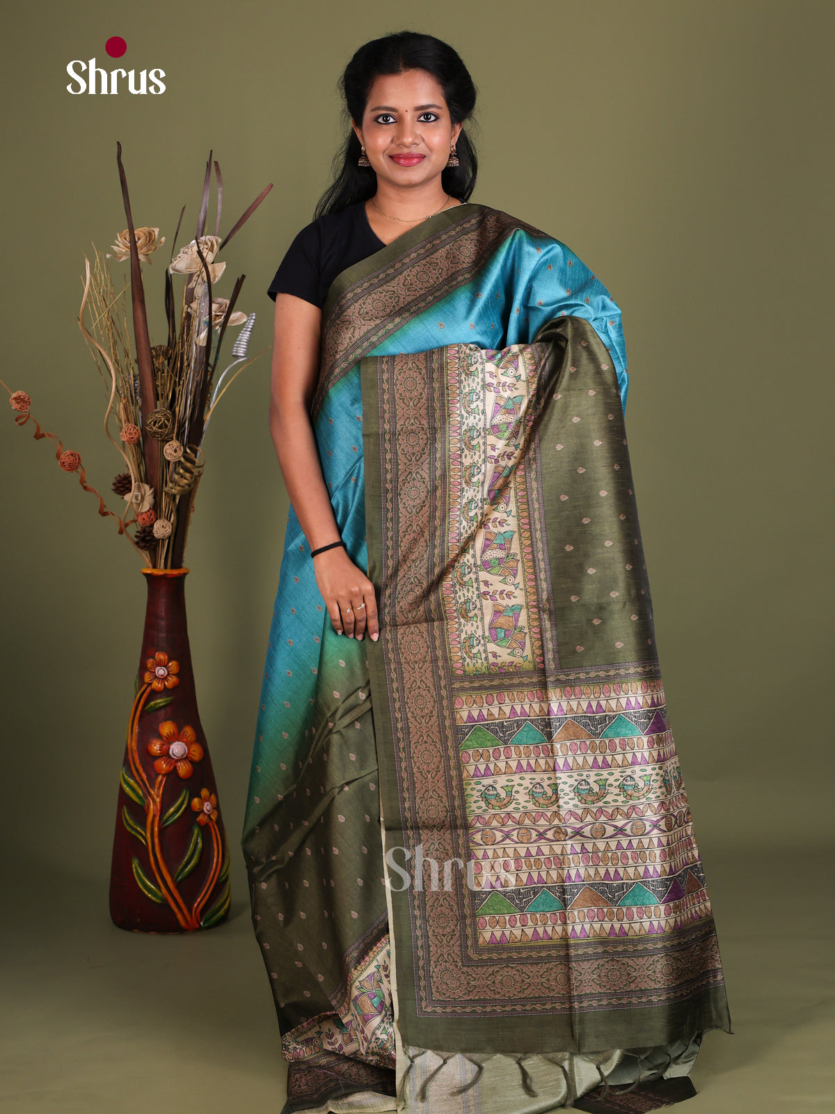 Printed Madhubani Saree - EES12102