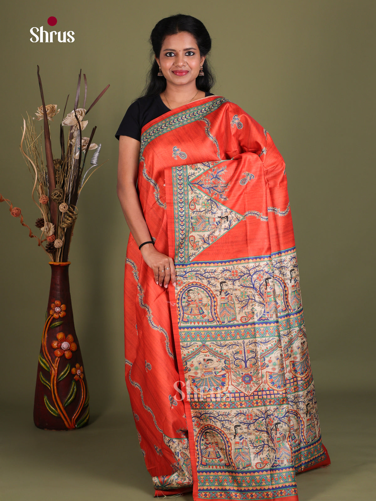 Printed Madhubani Saree - EES12104
