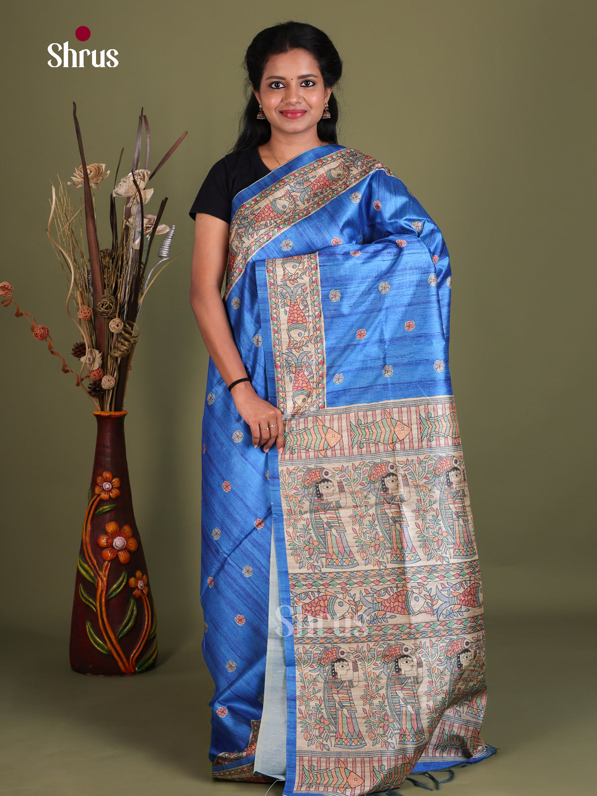 Printed Madhubani Saree - EES12112