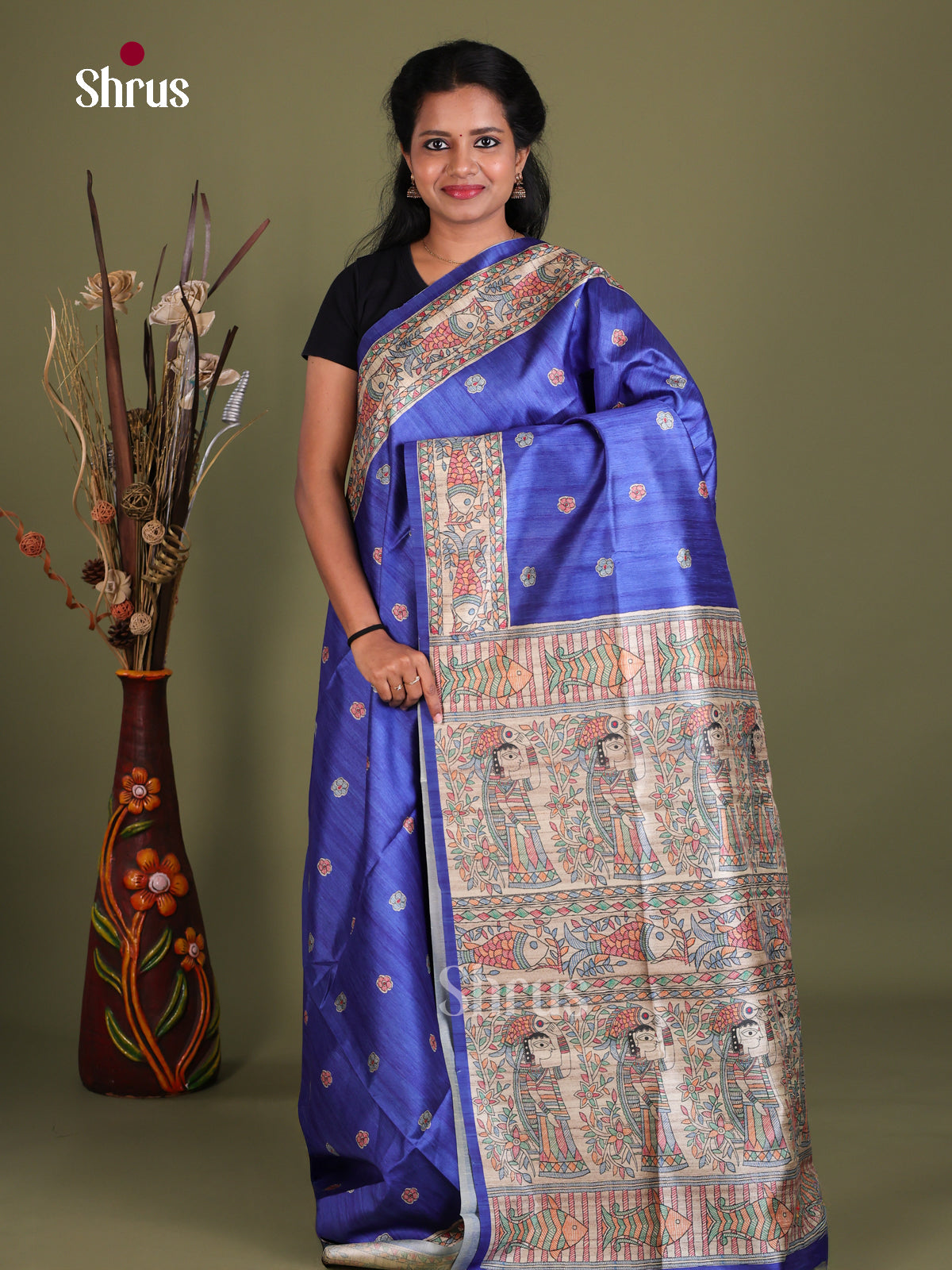 Printed Madhubani Saree - EES12113