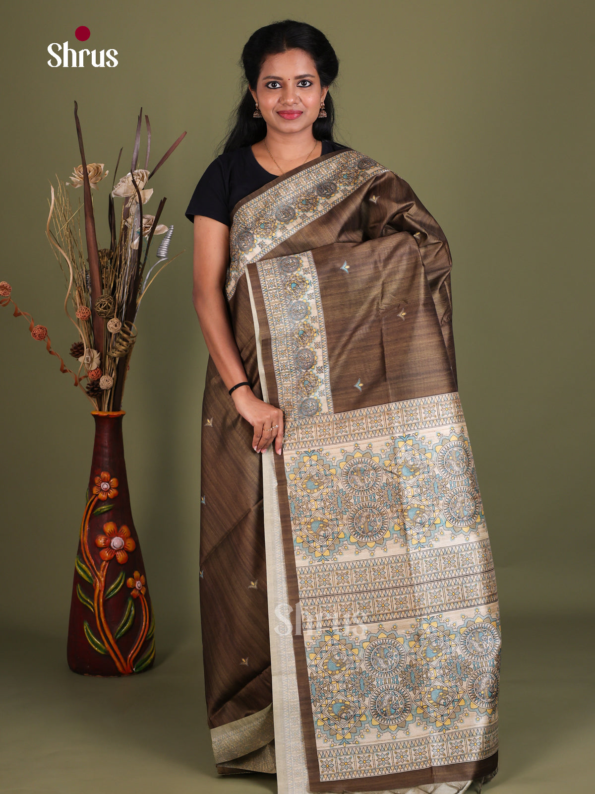 Printed Madhubani Saree - EES12116