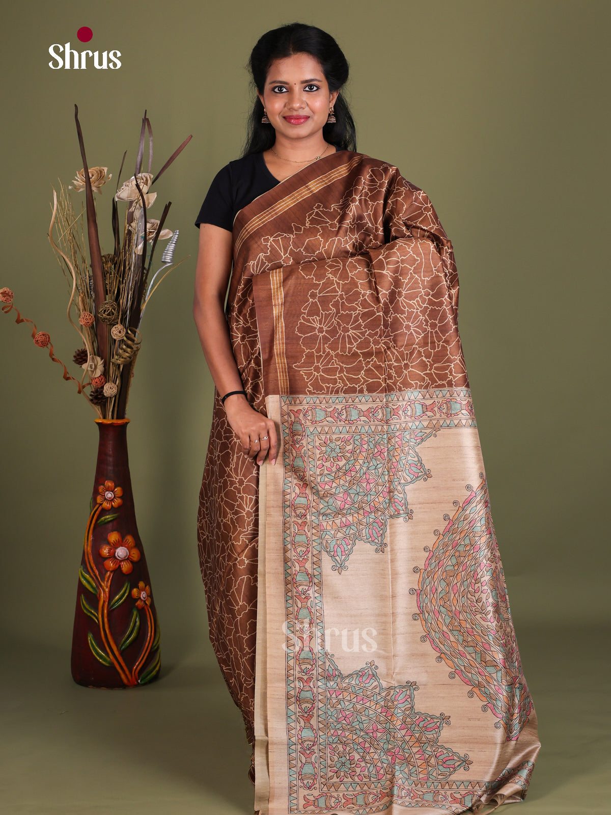 Printed Madhubani Saree - EES12117