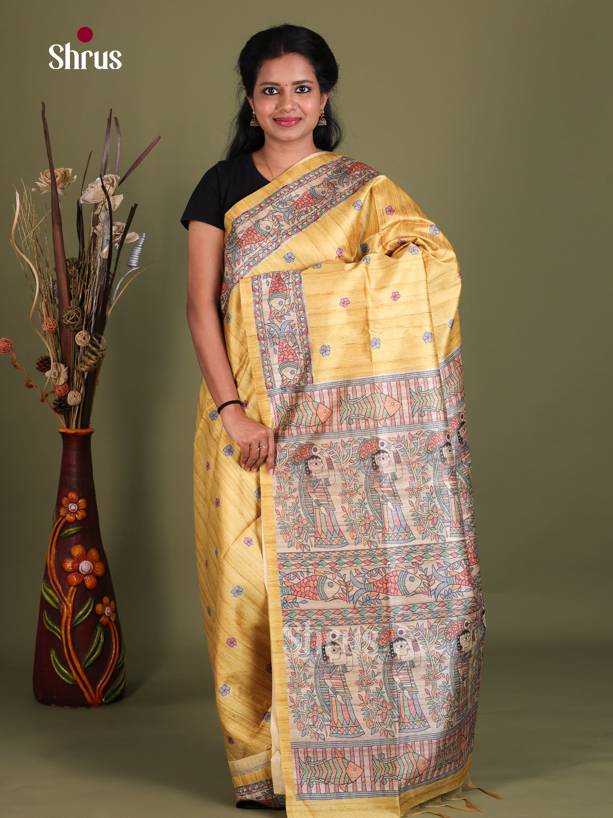 Printed Madhubani Saree - EES12121