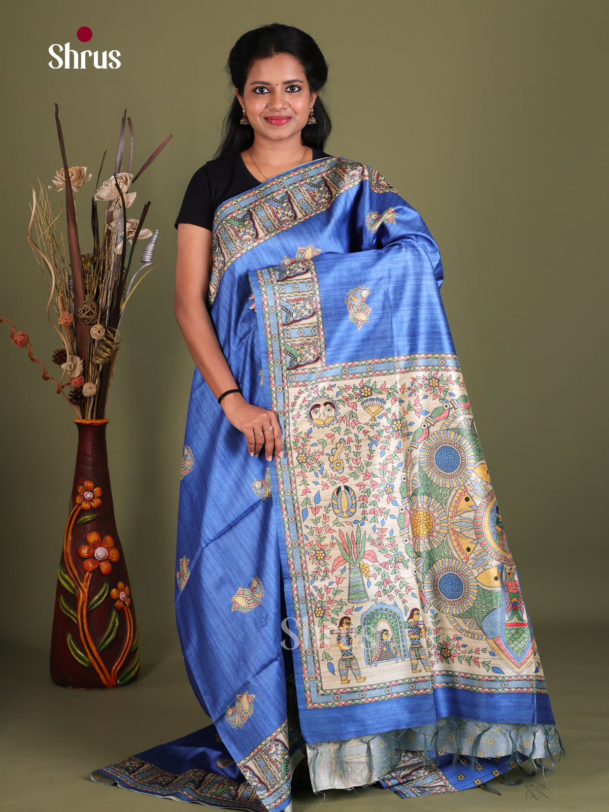 Printed Madhubani Saree - EES12136