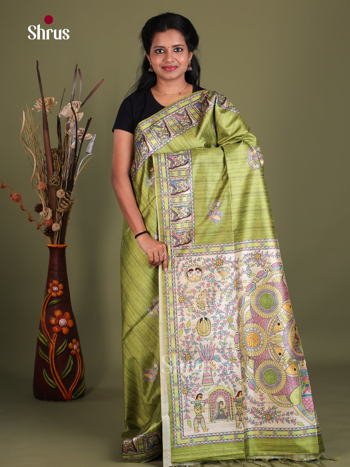Printed Madhubani Saree - EES12138