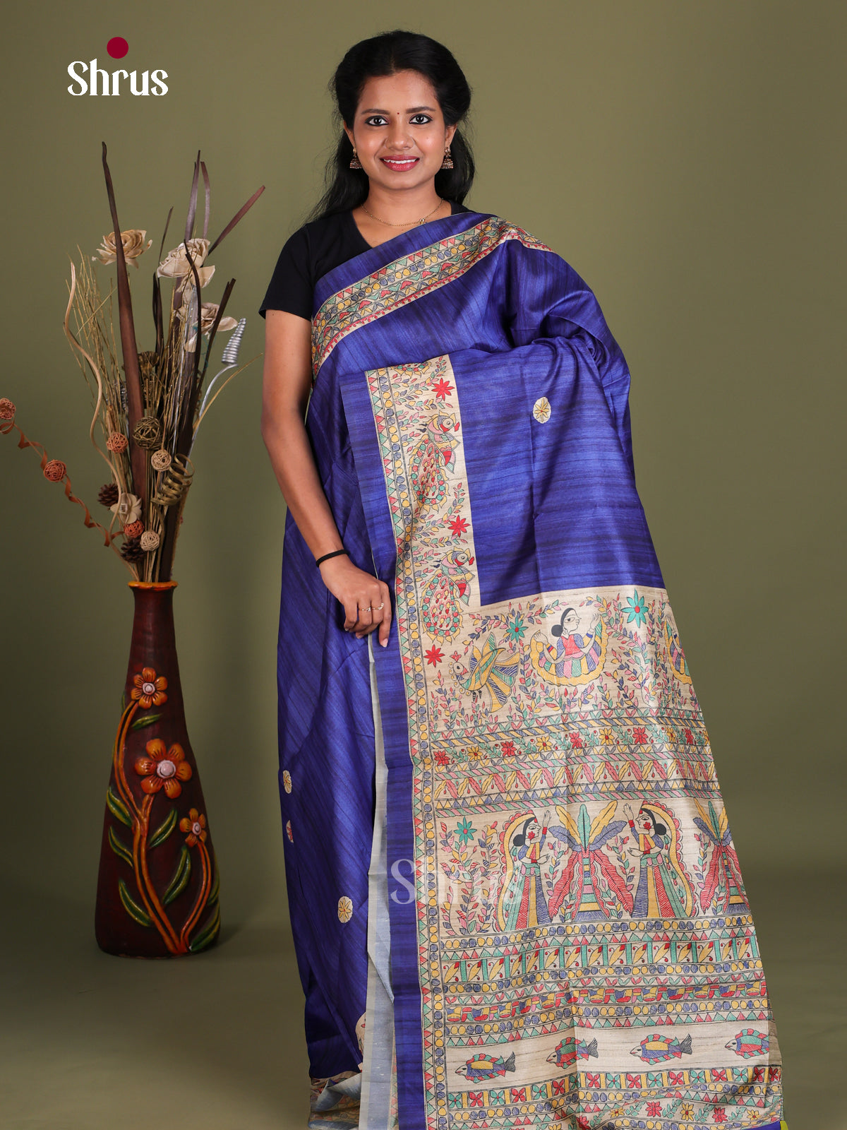 Printed Madhubani Saree - EES12141
