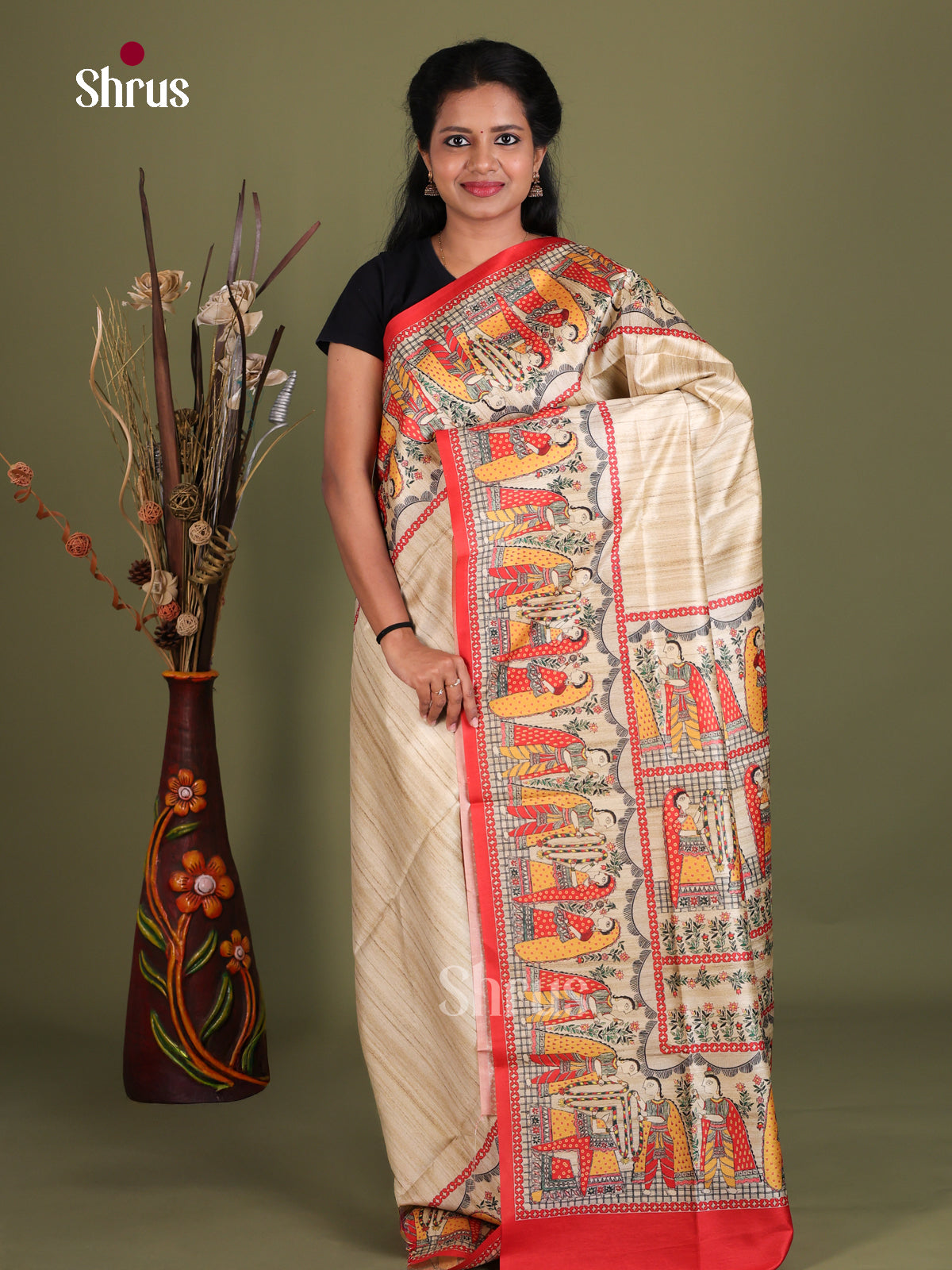 Printed Madhubani Saree - EES12146